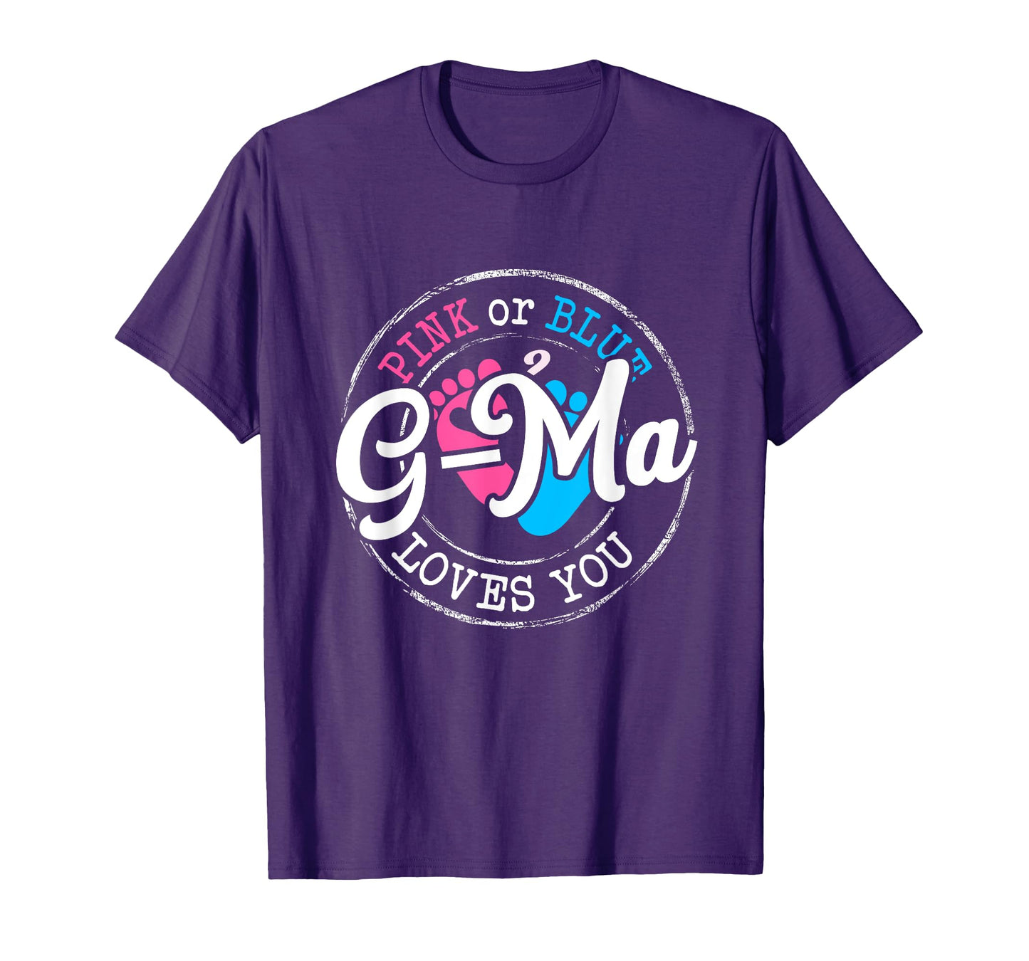 Pink or Blue G-Ma Loves You Gender Reveal Family T-Shirt
