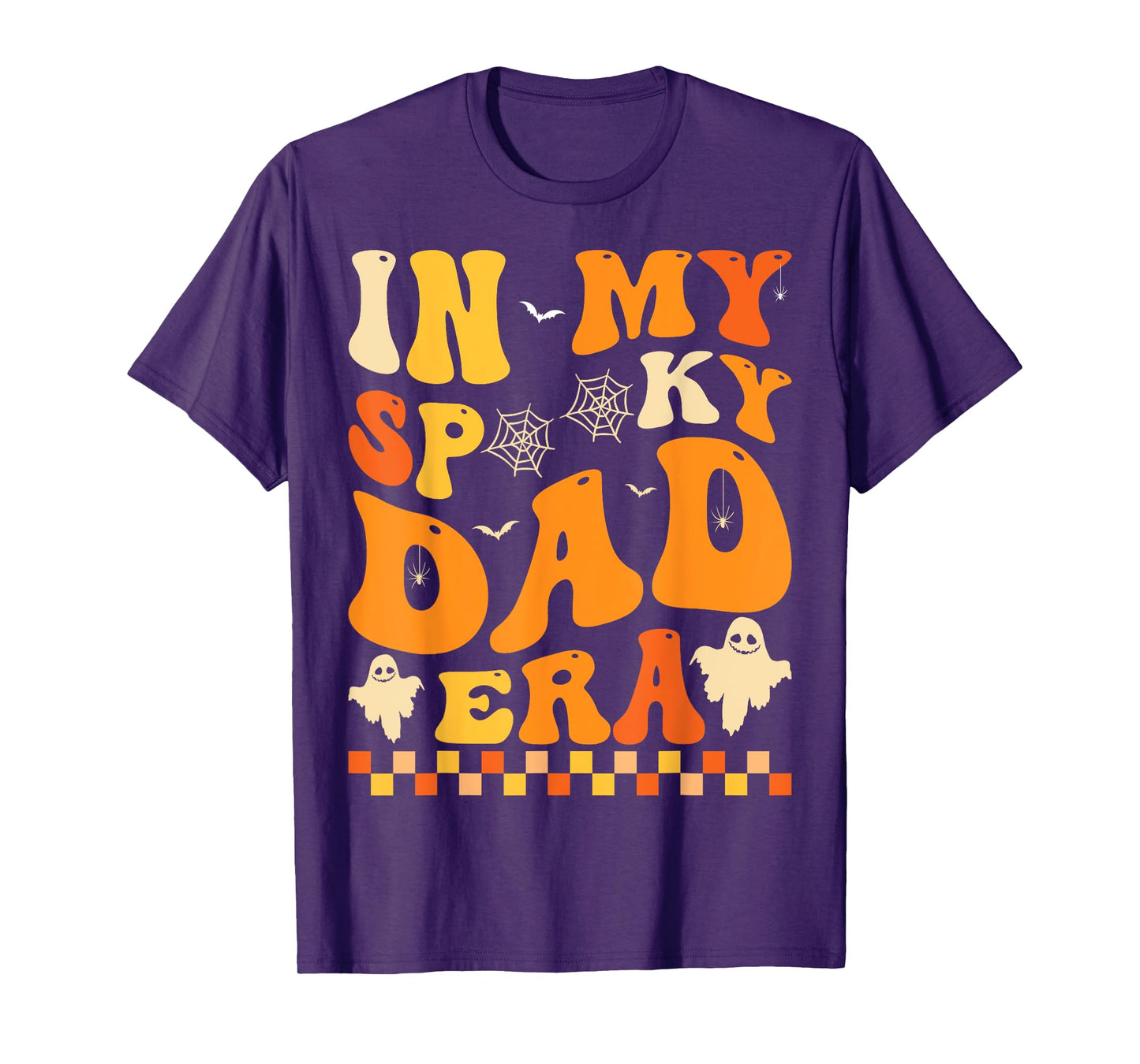In My Spooky Dad Era Groovy Ghost Pumpkins Halloween Father T-Shirt