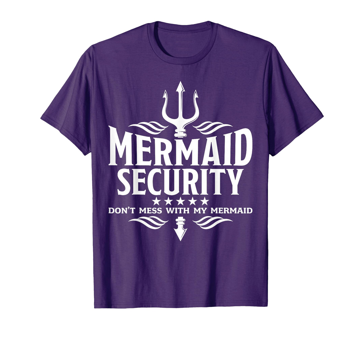 Mermaid Security Family Birthday Halloween Costume Men Boys T-Shirt