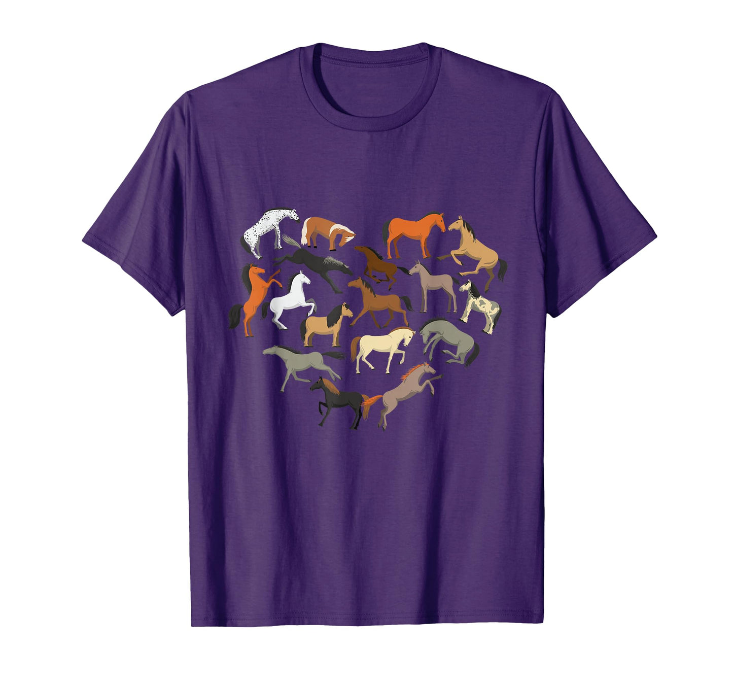 horse lover horses heart Horse Rider farm kids boy men women T-Shirt