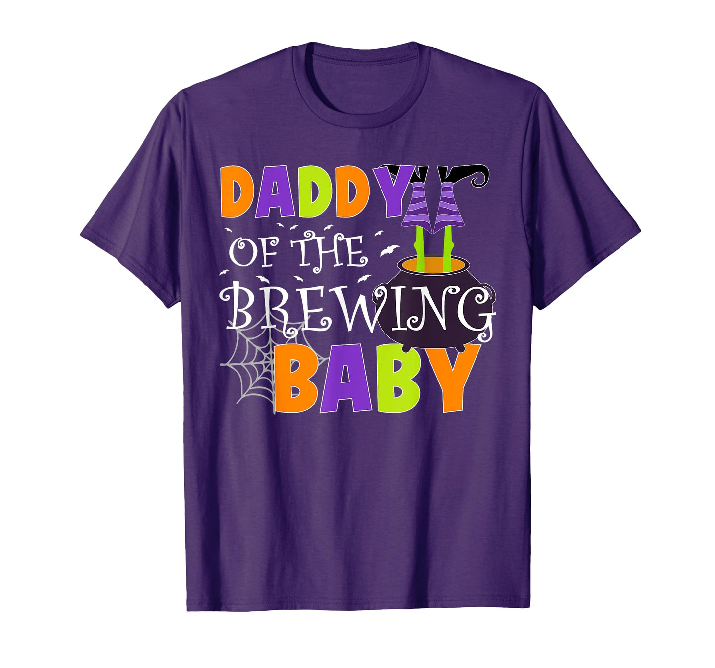 Daddy Of The Brewing Baby Halloween Witch Baby Shower Spooky T-Shirt