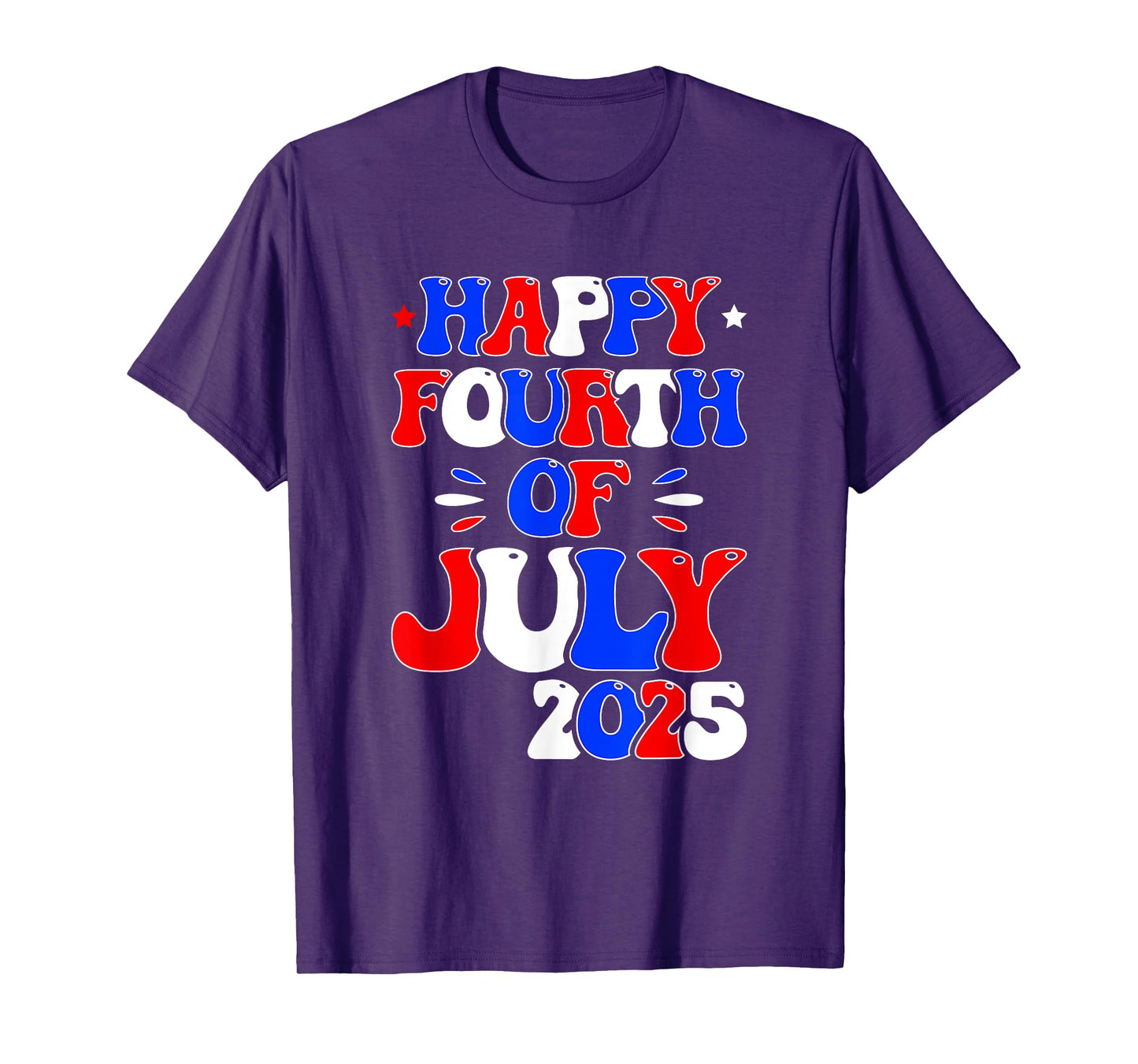 Retro Happy 4th Of July 2025 Fourth Of July For Men Women T-Shirt