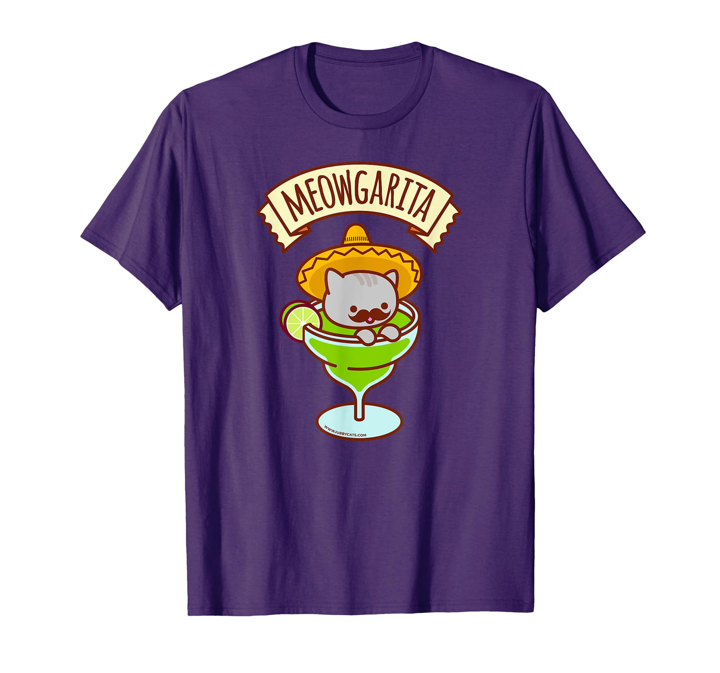 Funny Cat T-shirt - MEOWGARITA - Mustache, Sombrero, Summer T-Shirt