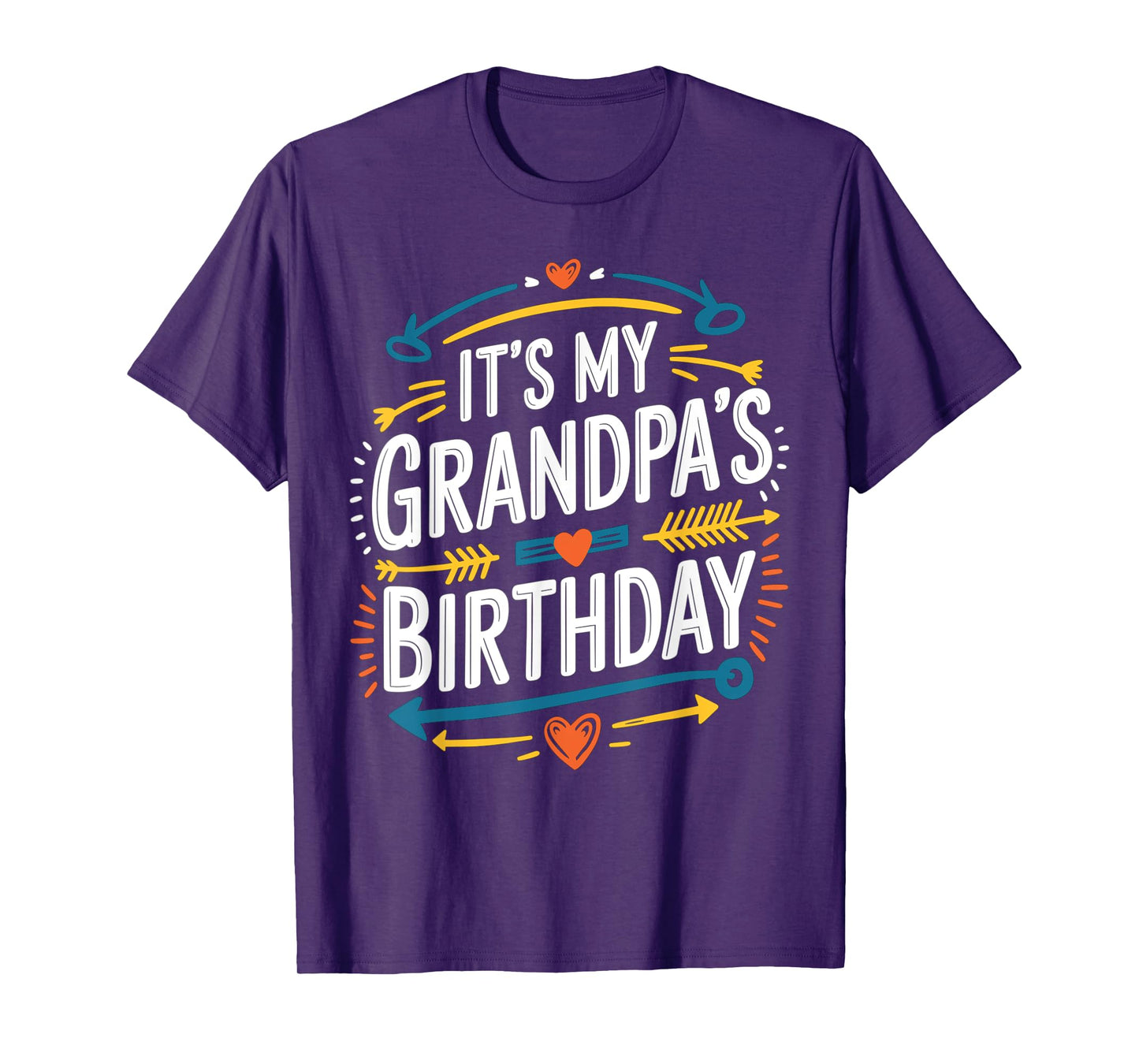 It's My grandpa's Birthday Boho Nostalgia Design Women Kids T-Shirt