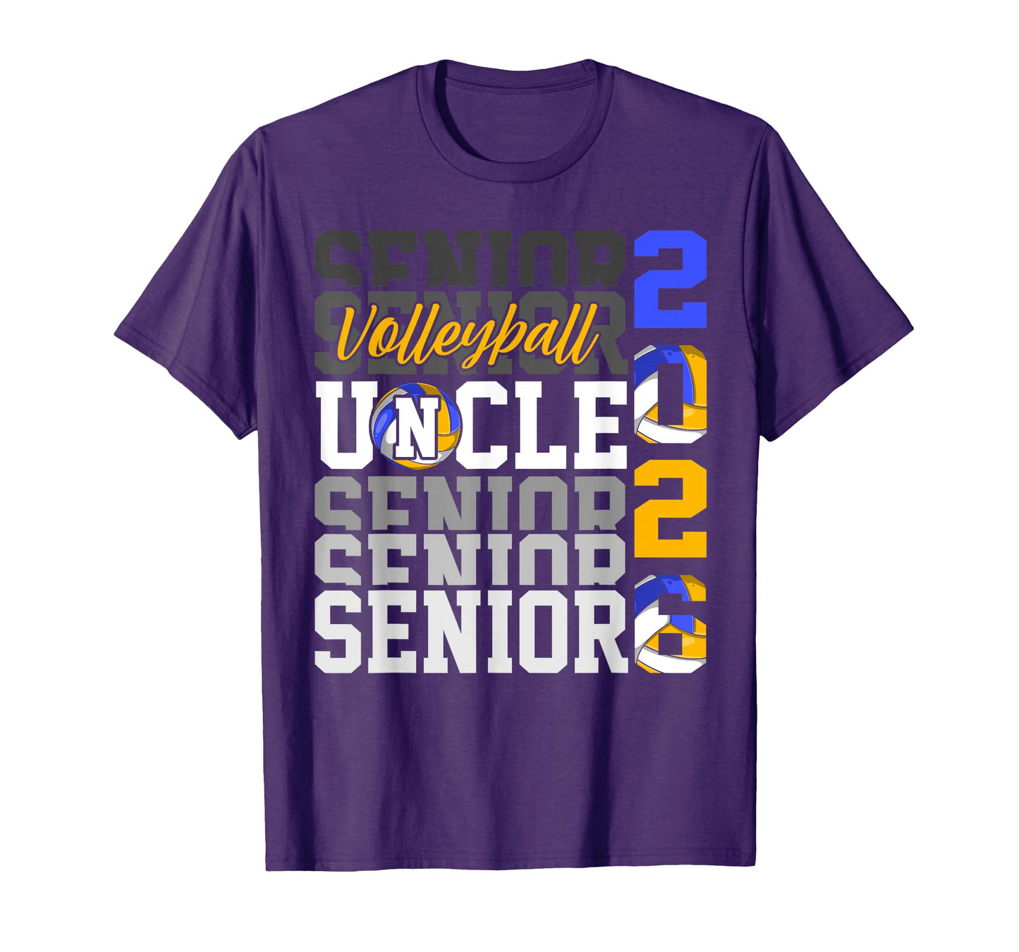2026 volleyball senior Uncle graduation Matching family T-Shirt
