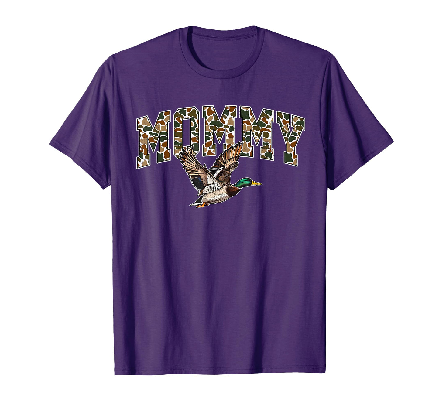 Mallard Duck Hunting Mommy Retro Camouflage Mom Mothers Day T-Shirt