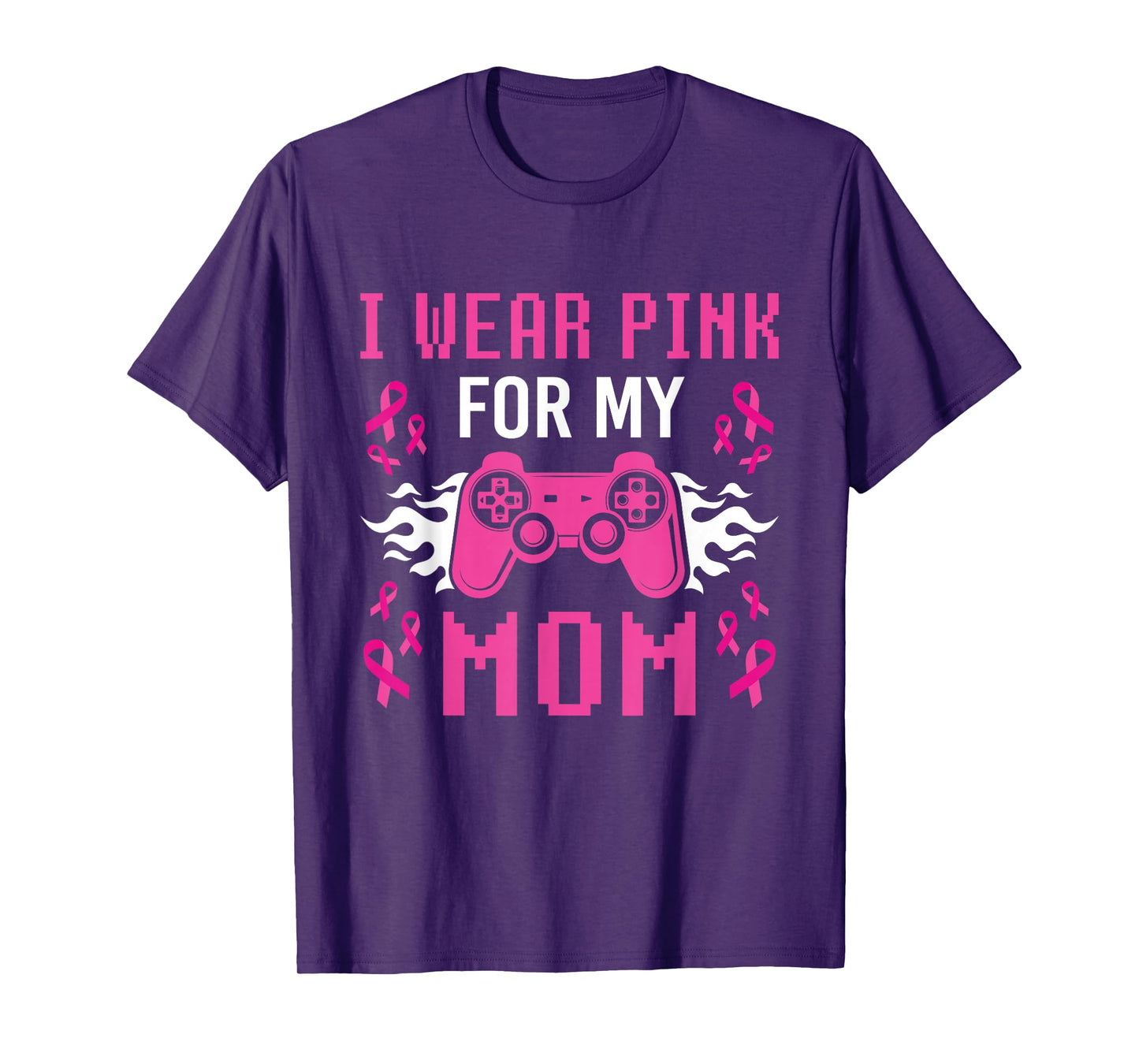Breast Cancer Shirts for Boys Kids I Wear Pink For My Mom T-Shirt