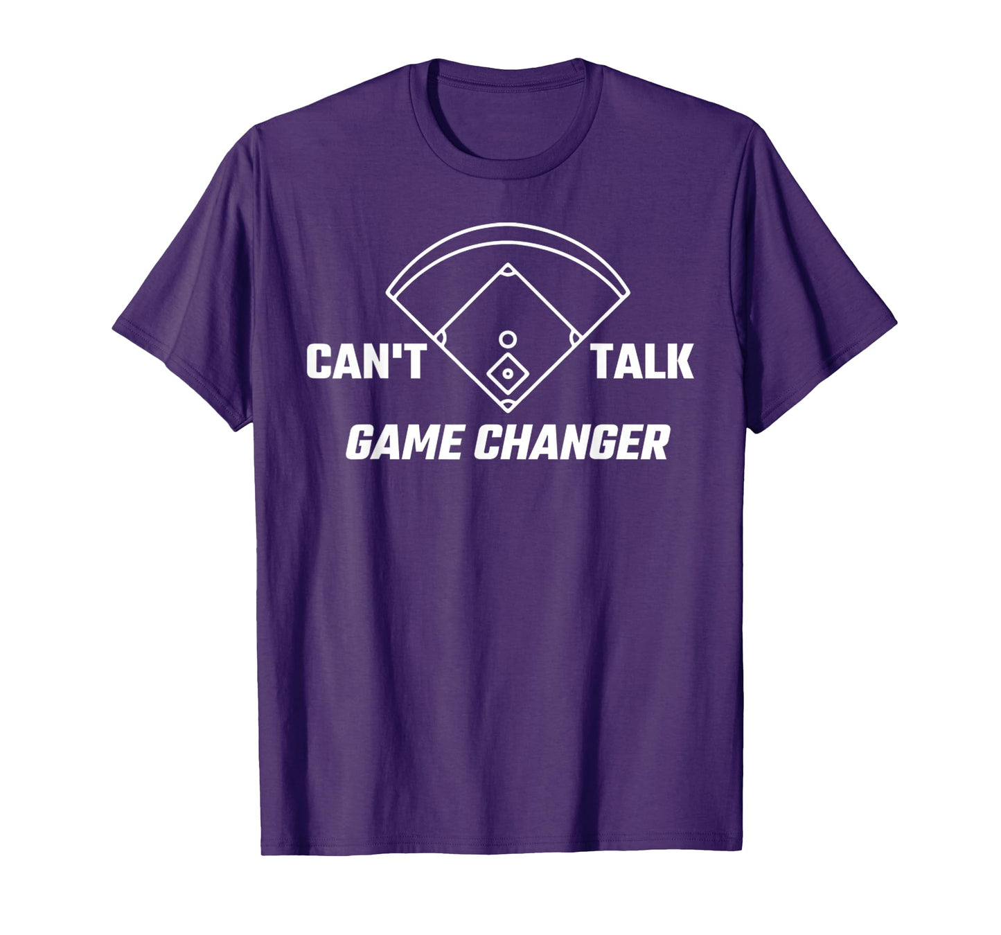 Can't Talk Game Changer Funny Sports Game Baseball Design T-Shirt