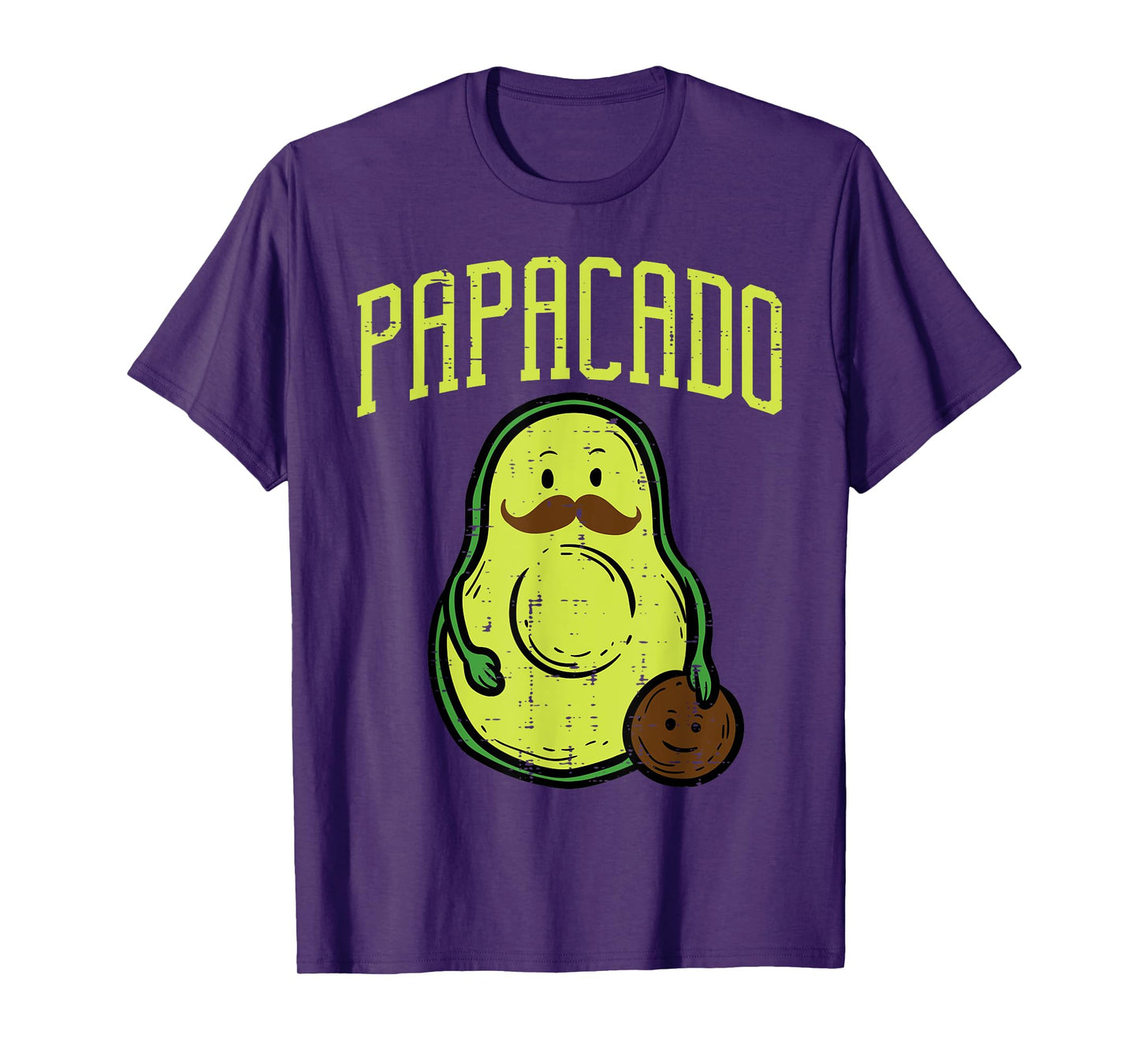 Fathers Day Papacado Papa Avocado Funny Vegan Guacamole Dad T-Shirt