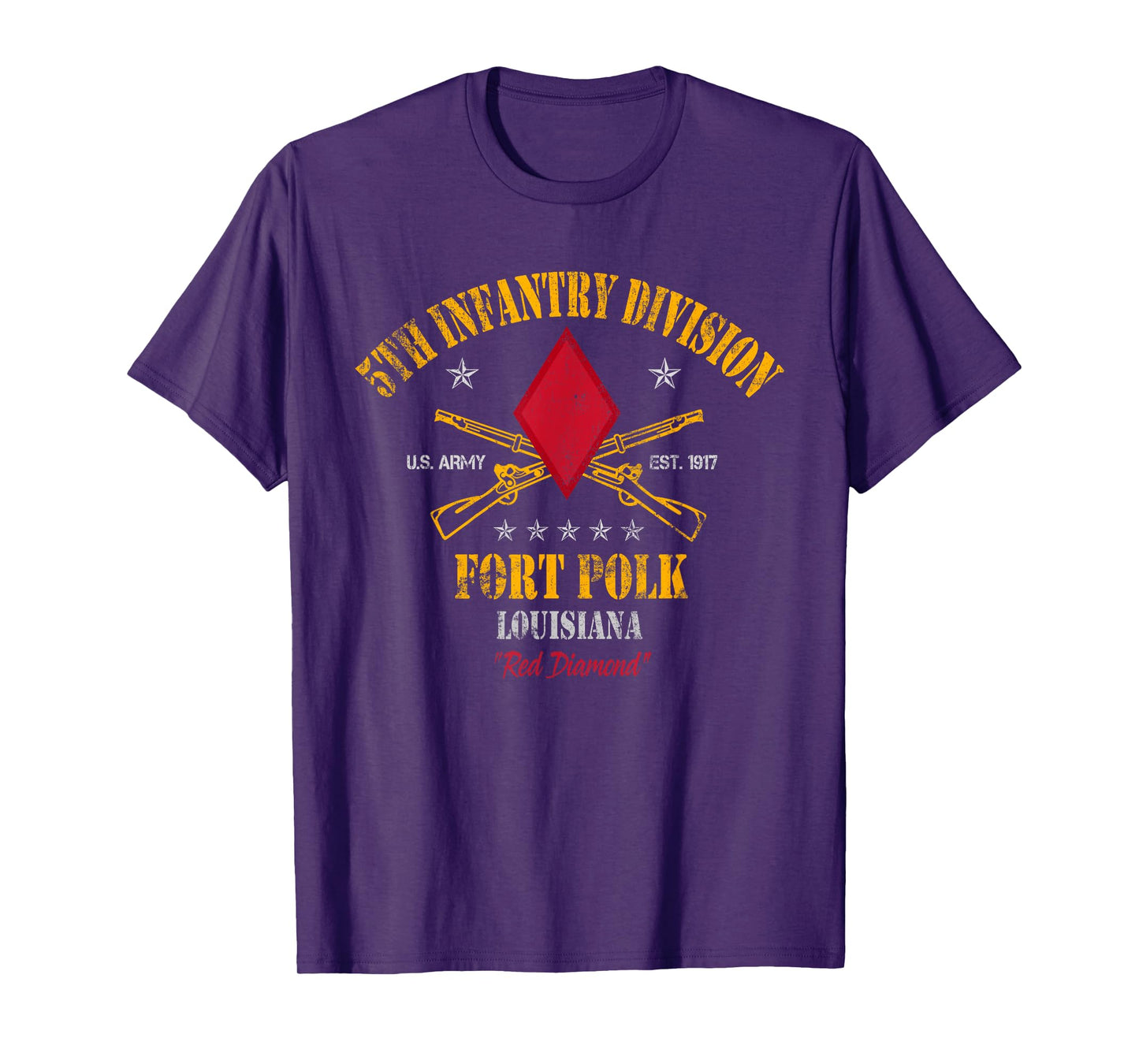 5th Infantry Division Veteran Fort Polk Veterans Day Dad T-Shirt