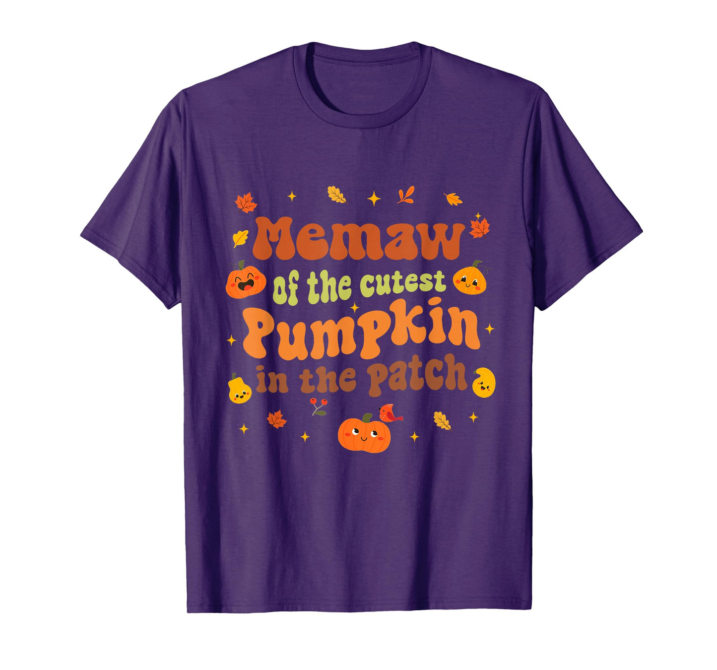 Memaw of The Cutest Pumpkin in The Patch Fall Halloween T-Shirt