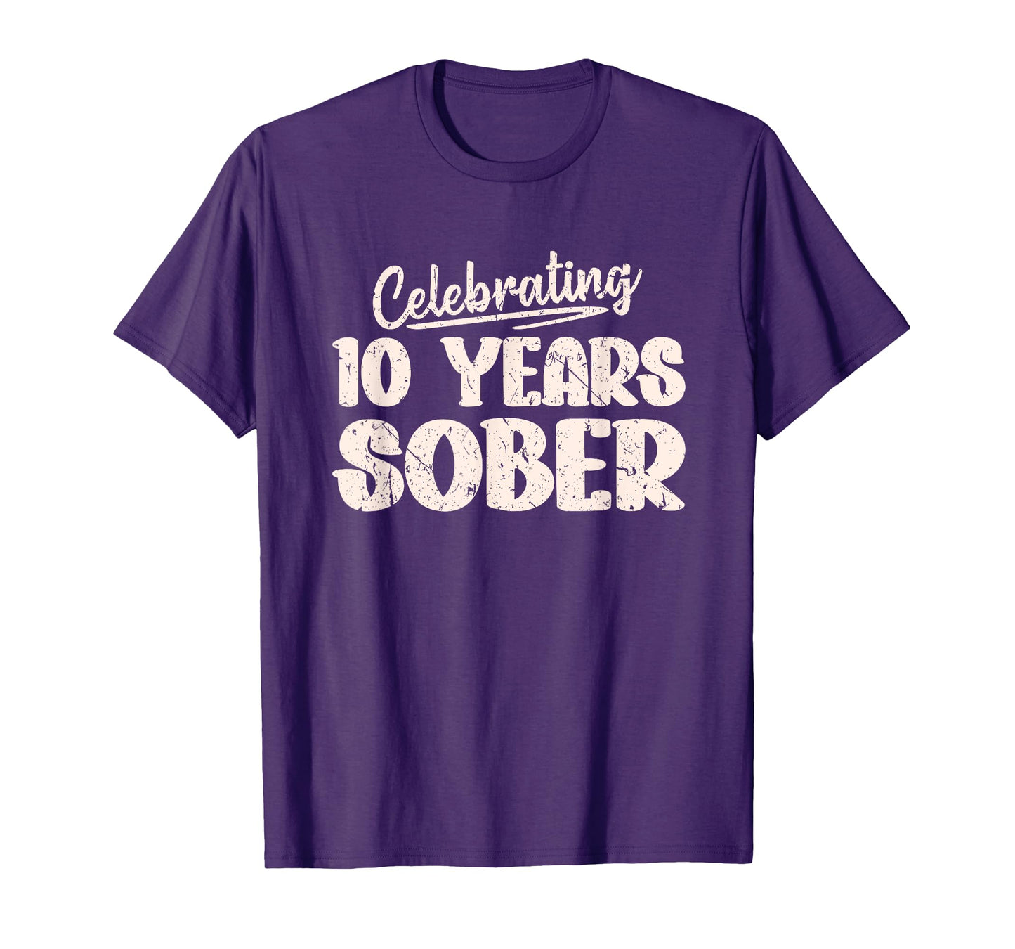 Sobriety Recovery Anniversary 10 Years Sober T-Shirt