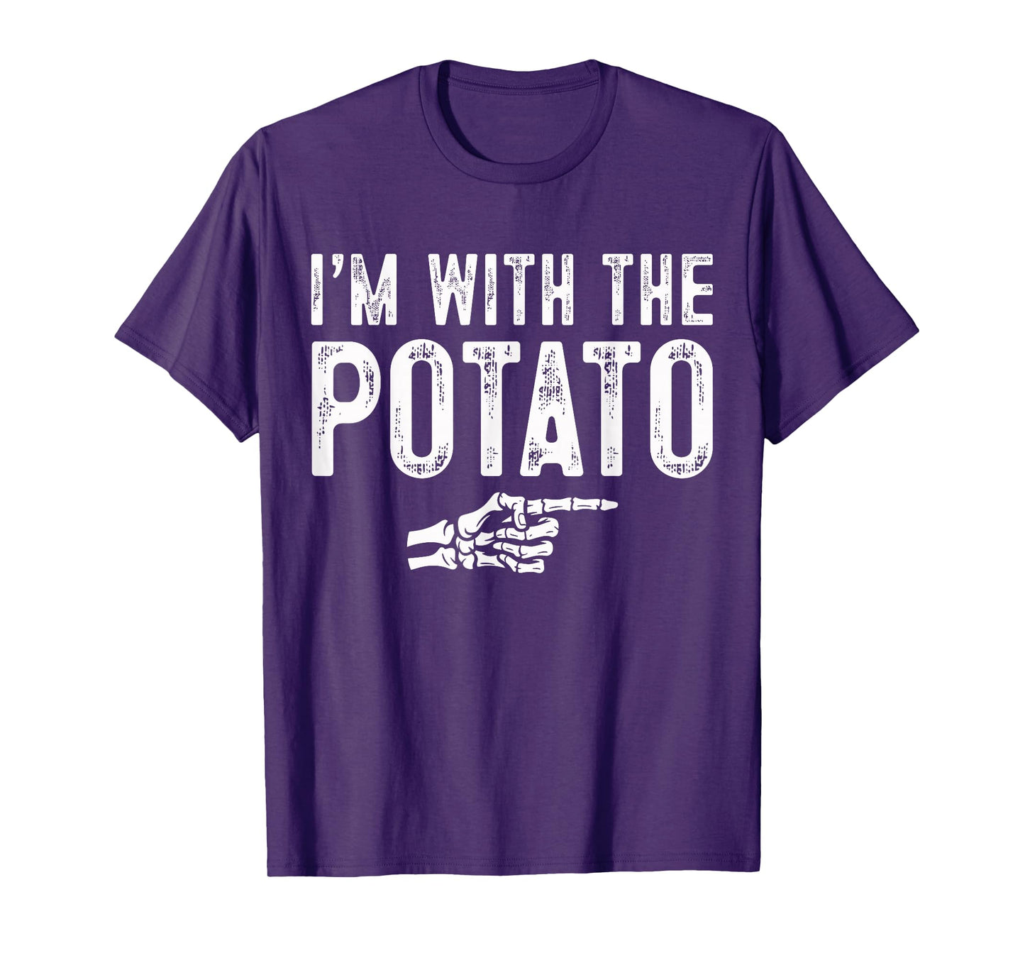 I'm with The Potato Easy Costume Halloween Couples Matching T-Shirt