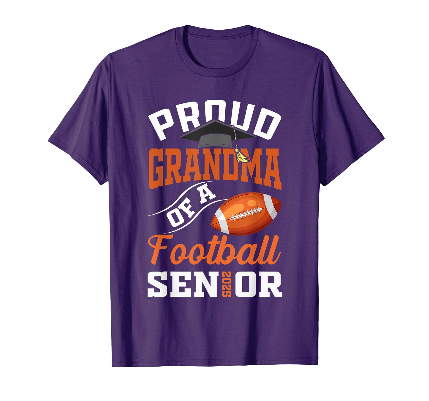 Proud grandma of a football Senior class of 2025 graduation T-Shirt