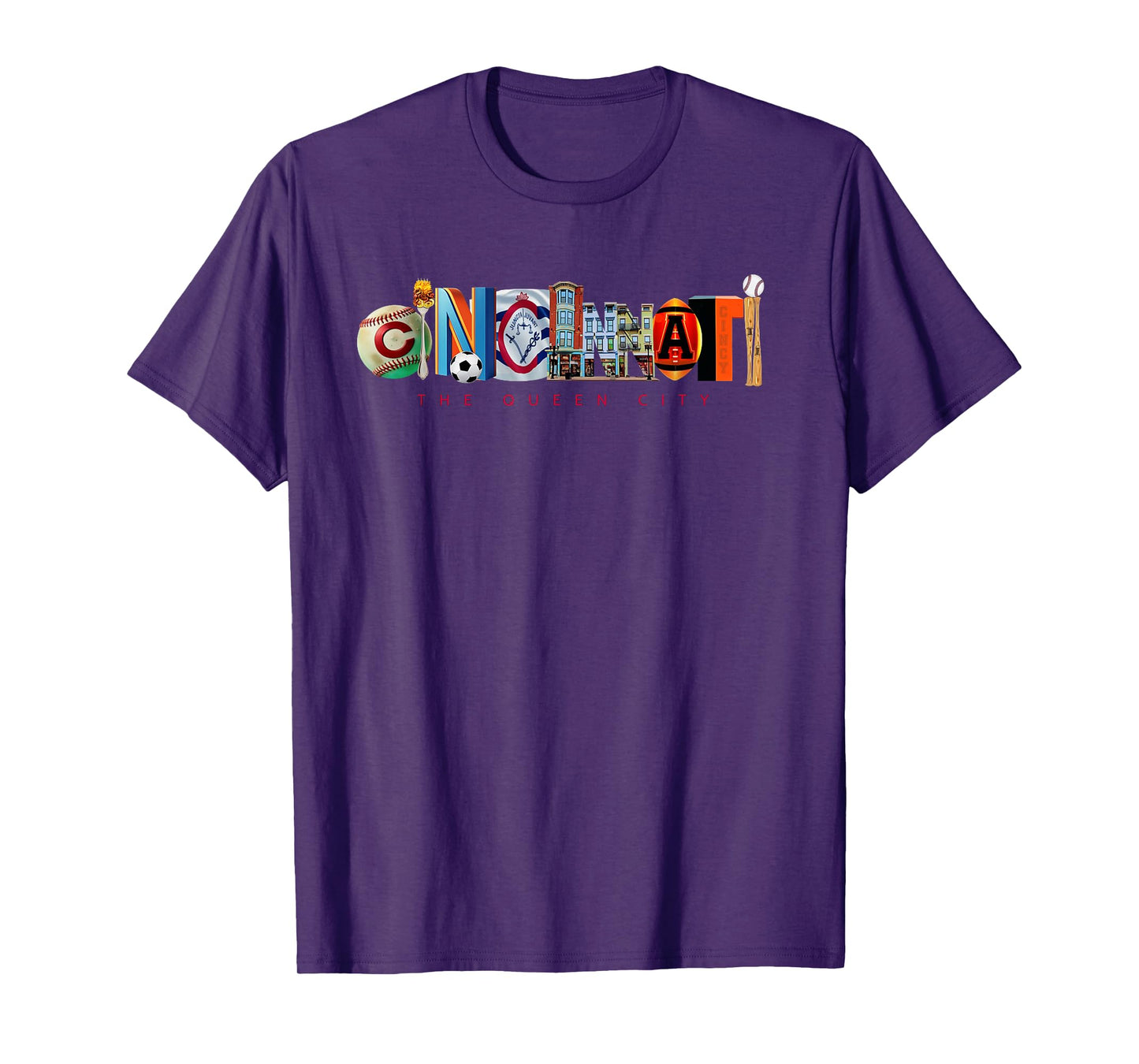 The Queen City Love A Cincinnati Team Fan Architecture Food T-Shirt