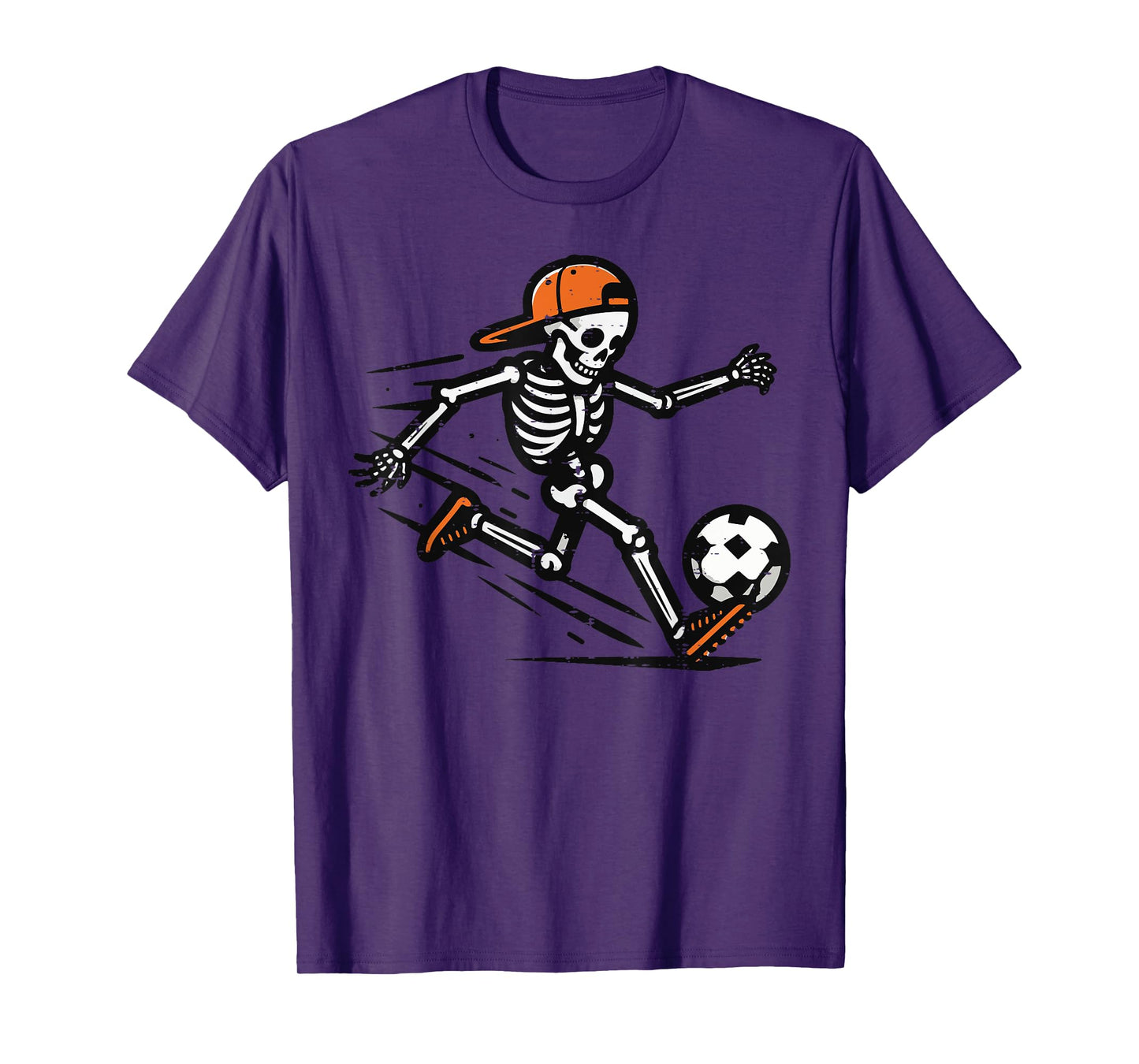 Halloween Skeleton Soccer Football Costume Men Boys Kids T-Shirt