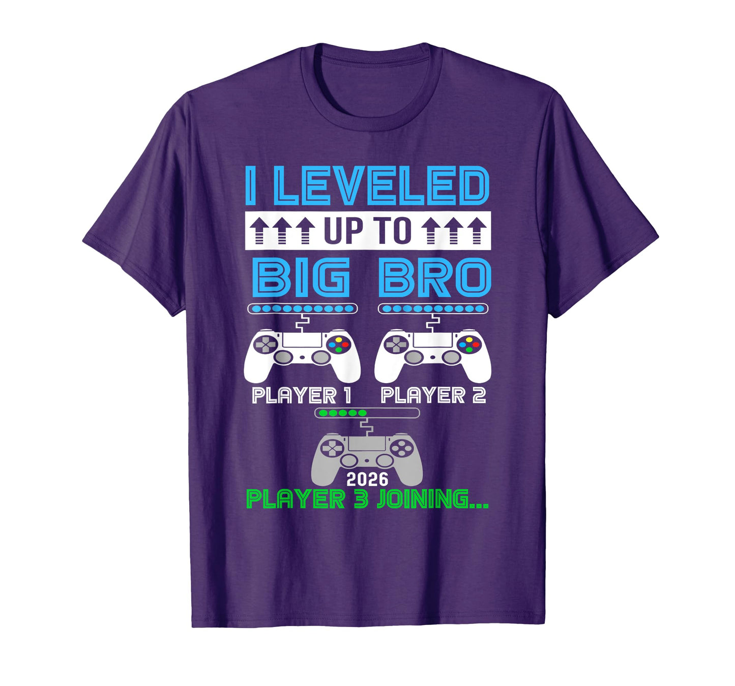 leveled Up To Big Brother Again Big Brother Est 2026 Kids T-Shirt