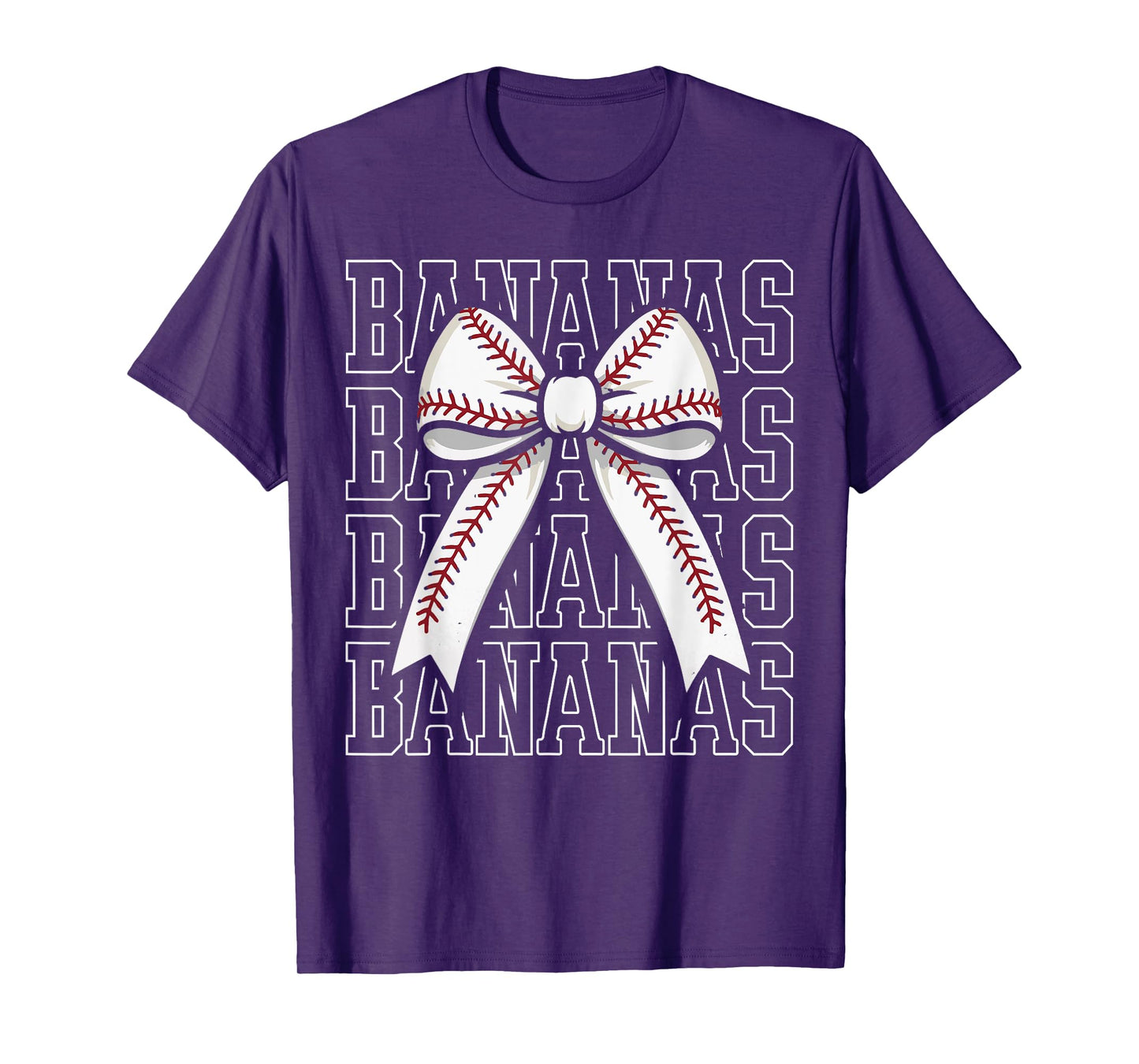 Retro Bananas Last Name Coquette Bow Women Girls Kids T-Shirt