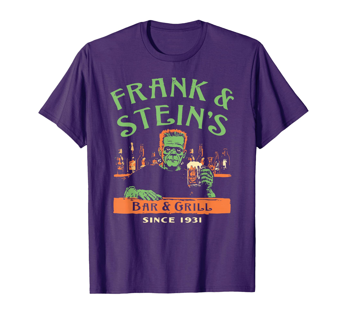 Funny Halloween Frank and Stein's Bar Grill T-Shirt