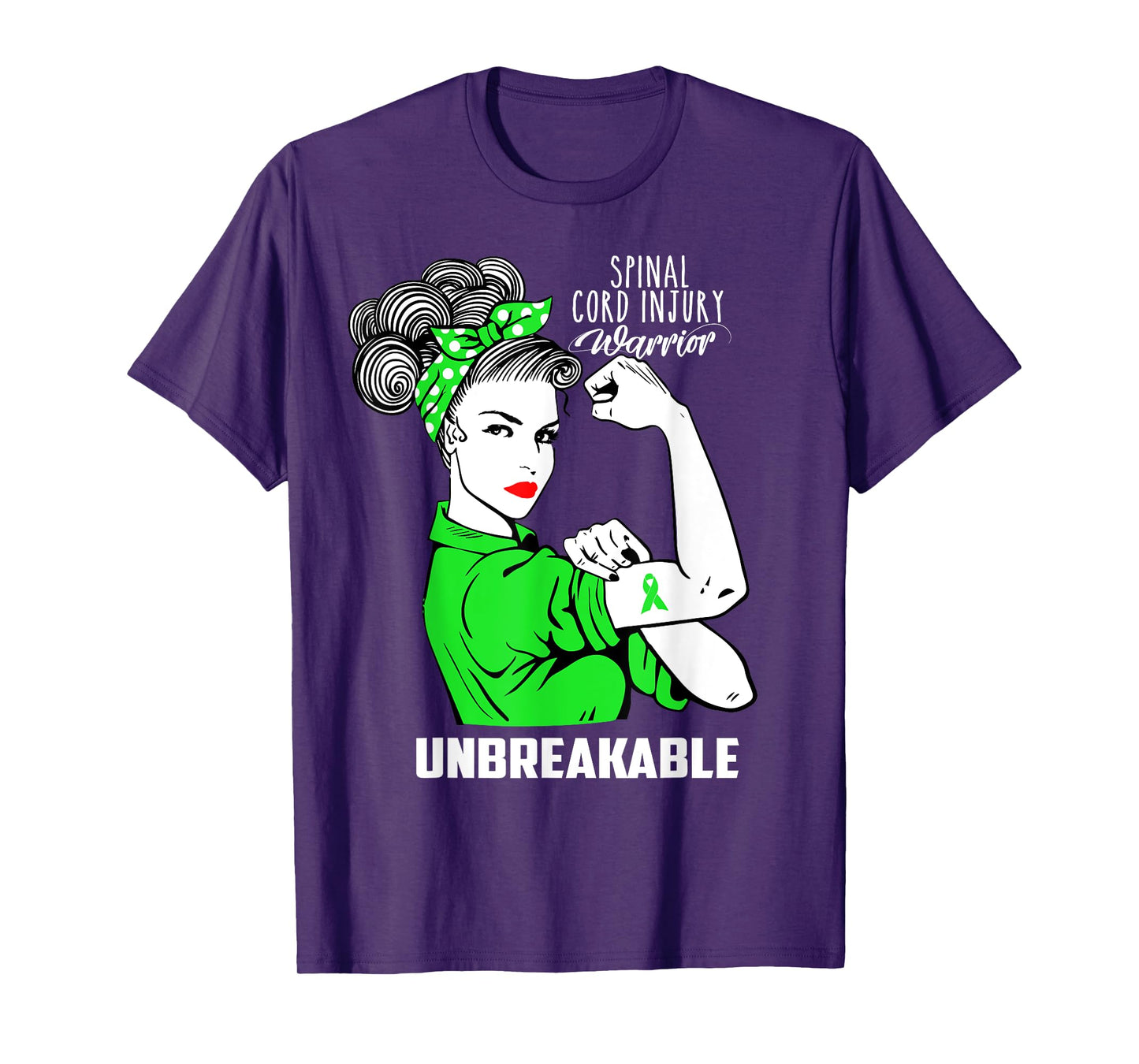 Spinal Cord Injury Warrior Unbreakable Shirt Awareness Gift T-Shirt