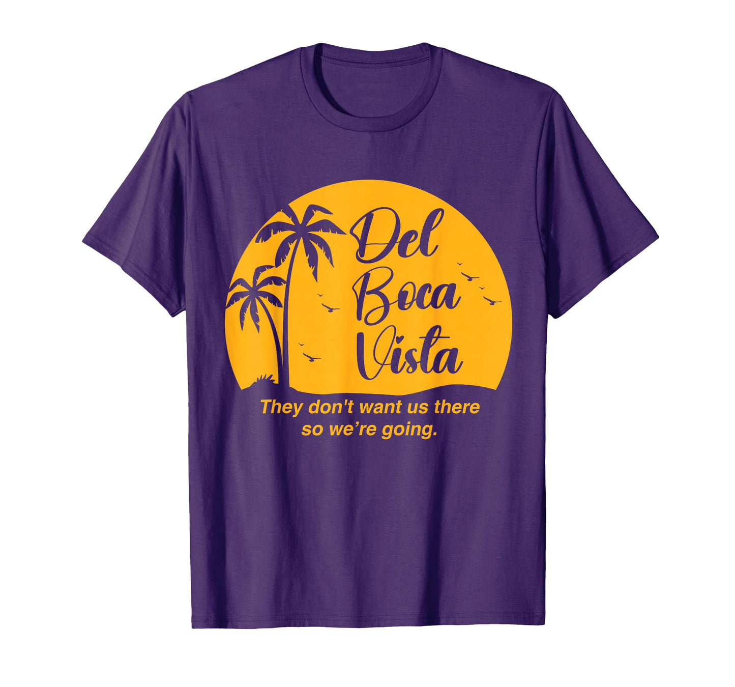 Del Boca Vista Apparel Unisex-Adults Funny Retirement Community Vacation T-Shirt - Black - Small - Short Sleeve