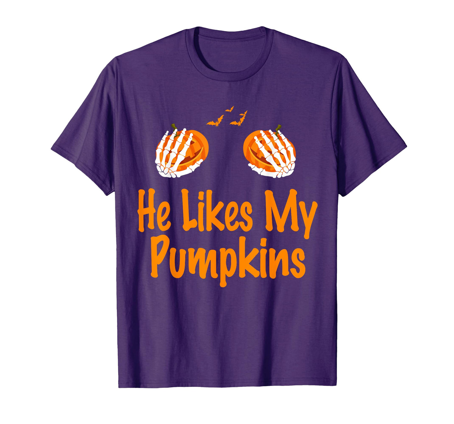He Likes My Pumpkins Matching Couples Pumpkin Halloween T-Shirt