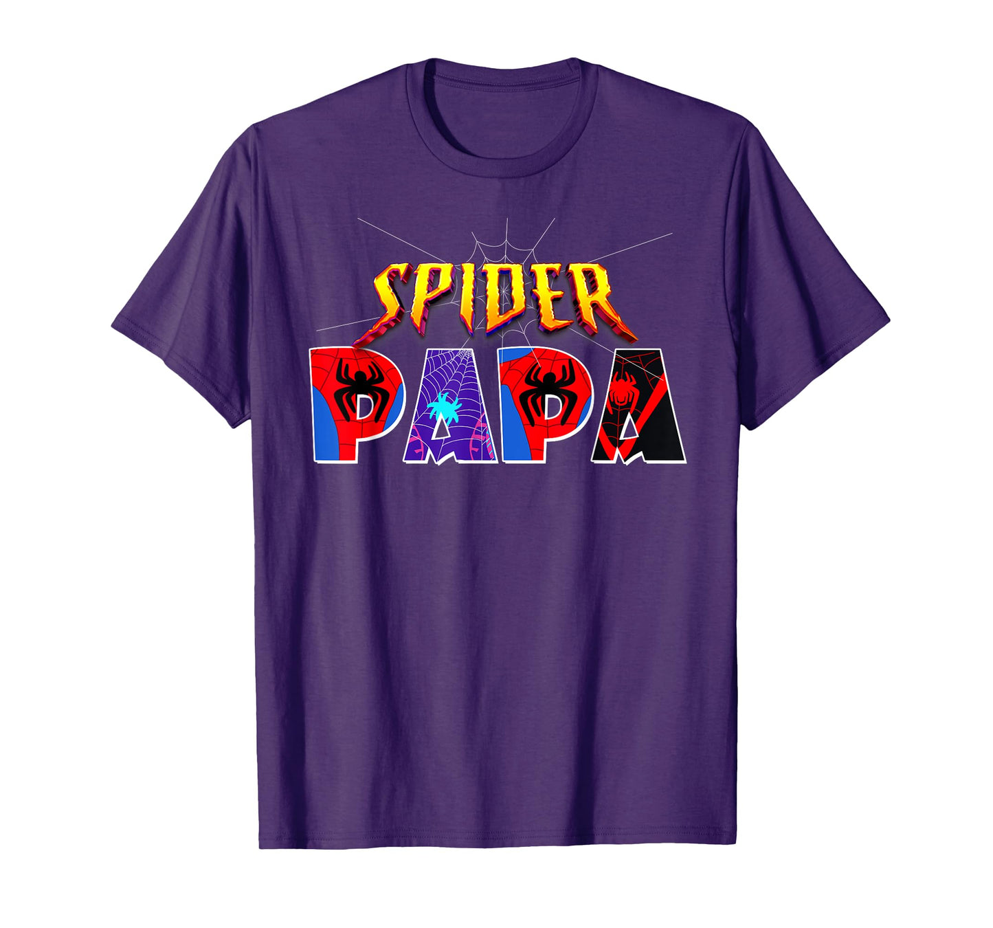 Spider PAPA Shirt Birthday Fathers Day Halloween Costume Pjs T-Shirt