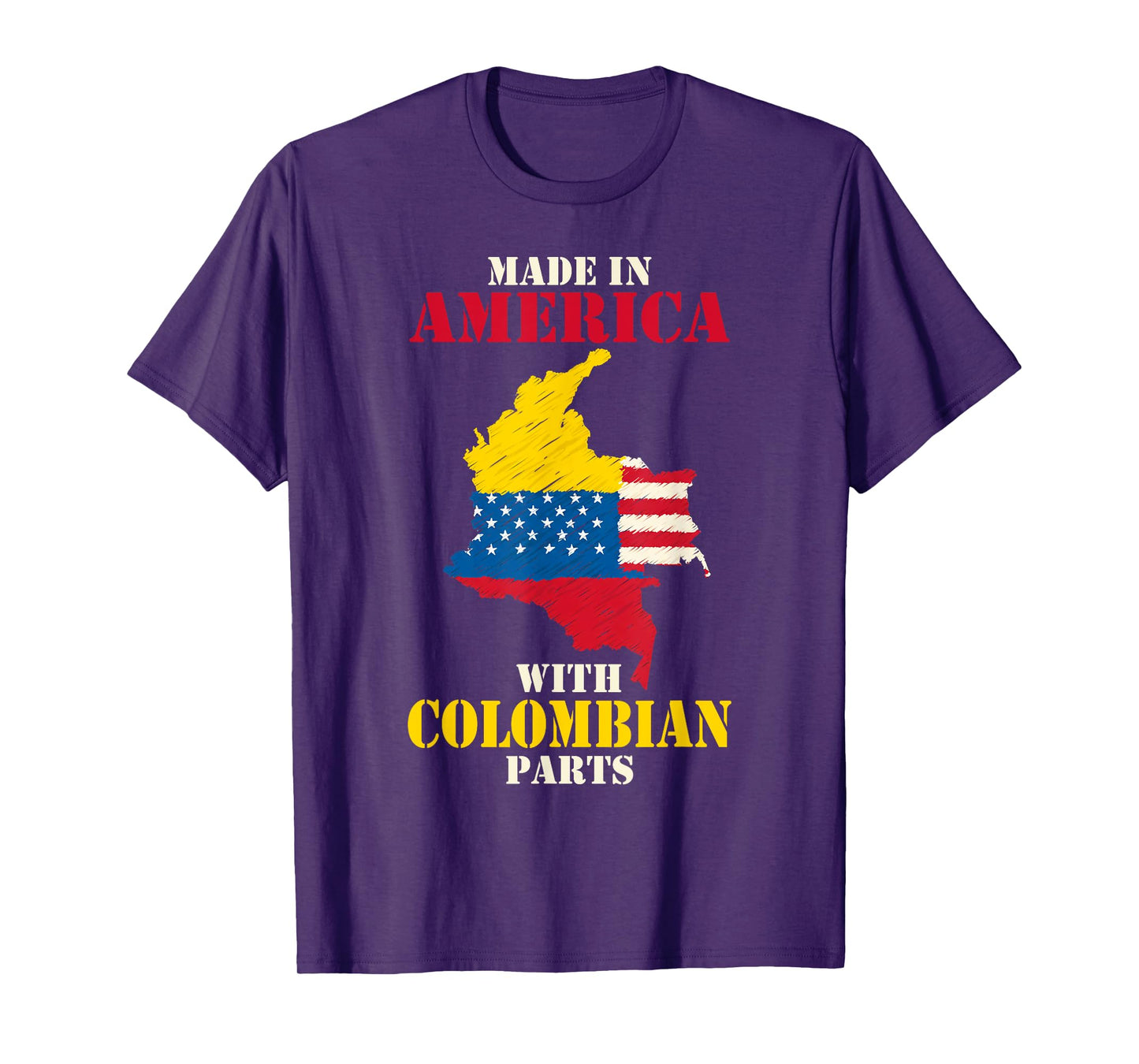 Made in America with Colombian parts USA Colombia flag T-Shirt