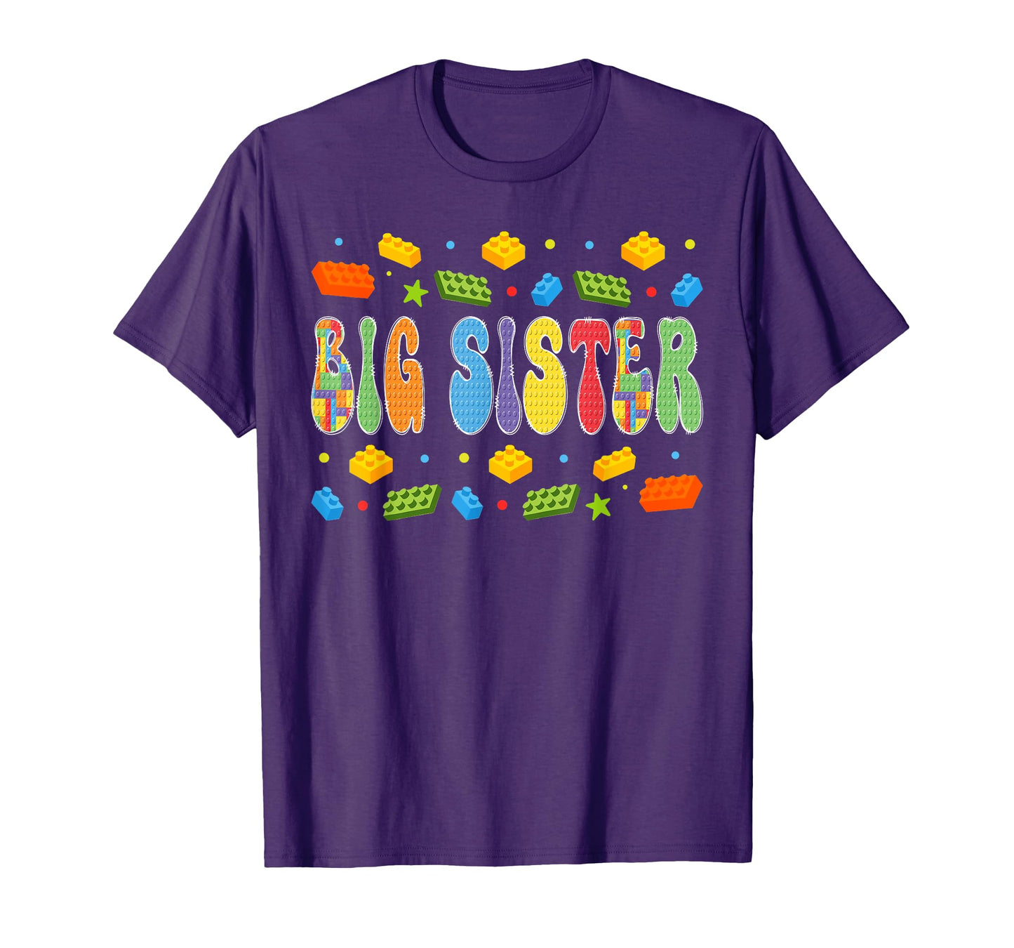 Big Sister Building Bricks Block Master Builder Matching T-Shirt