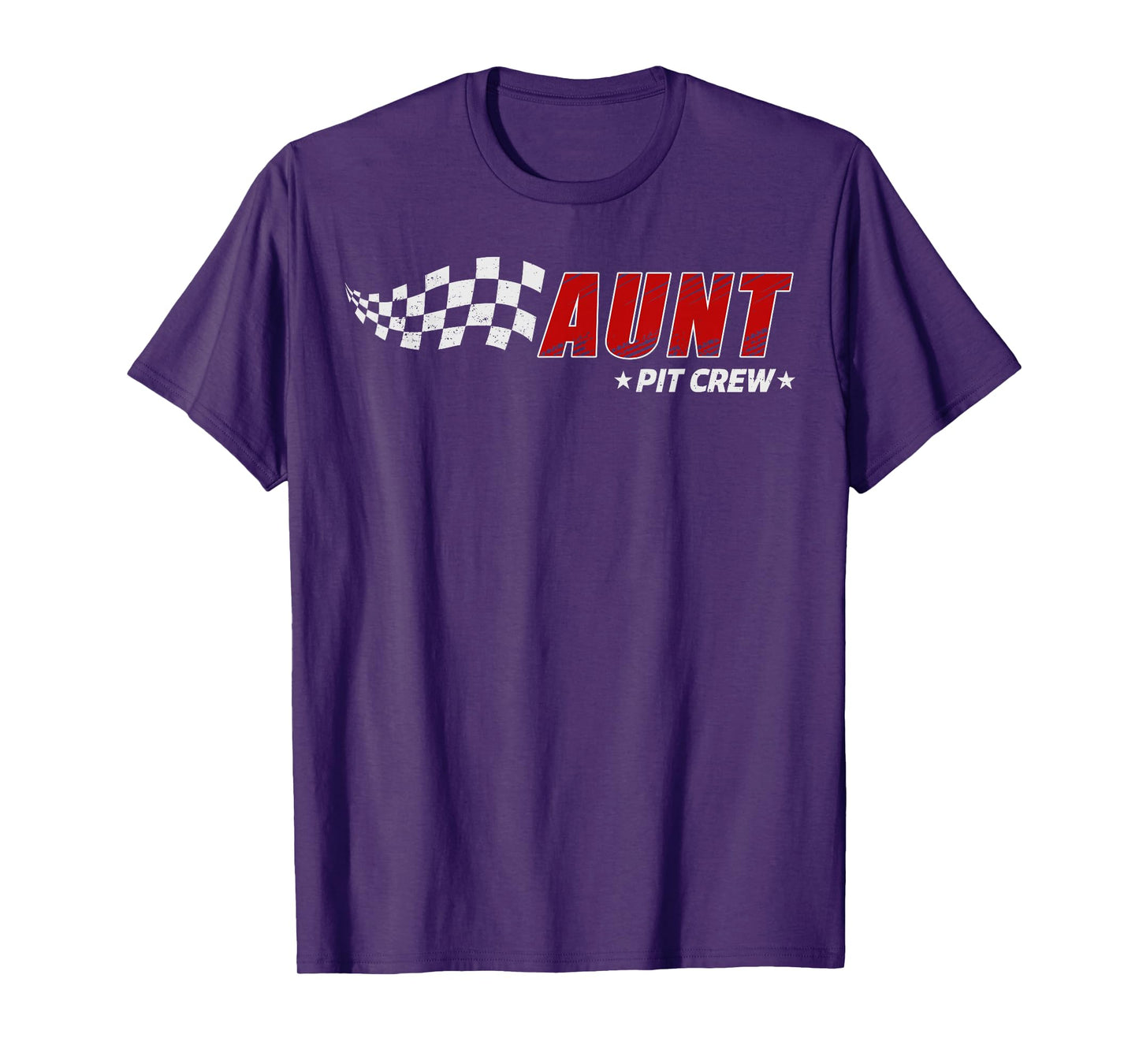 Aunt Pit Crew Race Car Birthday Family Matching Pit Crew T-Shirt