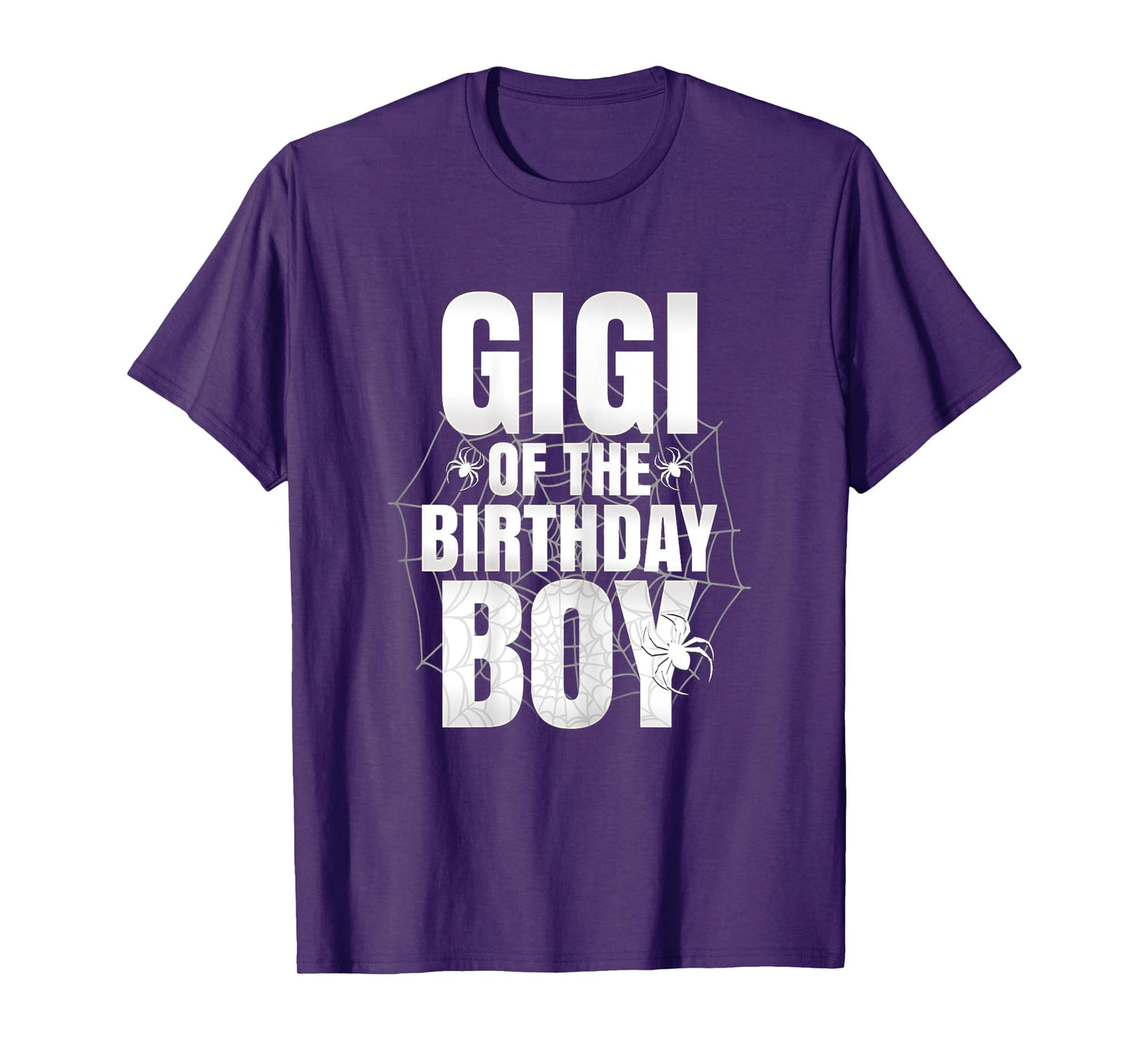 Gigi Of The Birthday Boy Matching Family Spider Web Funny T-Shirt