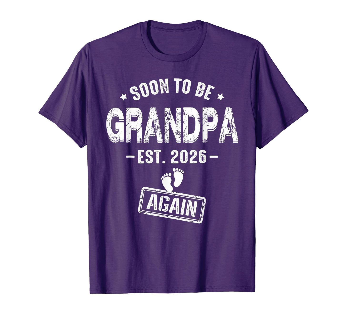 Mens Soon to Be Grandpa Again Promoted to Grandpa Again 2026 T-Shirt
