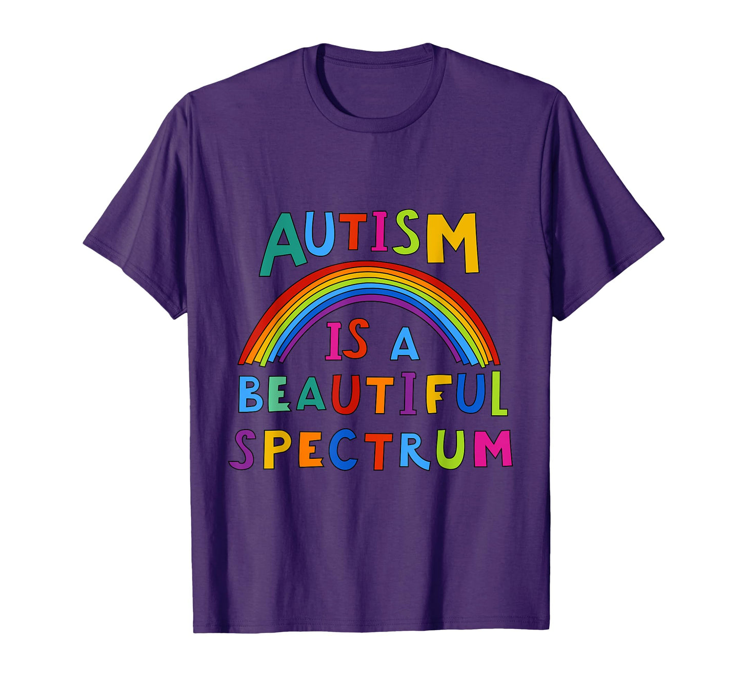 Autism Is a Beautiful Spectrum Autism Awareness Month Ribbon T-Shirt