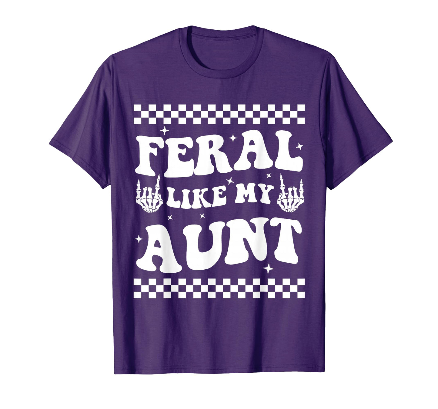 Funny Feral Nephew Niece Auntie Boho Feral Like My Aunt T-Shirt