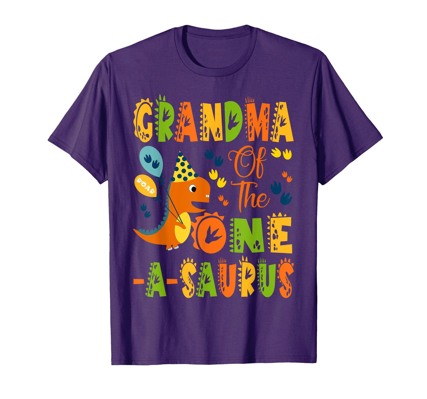 Grandma of The One-A-Saurus 1St Birthday Dinosaur Party T-Shirt