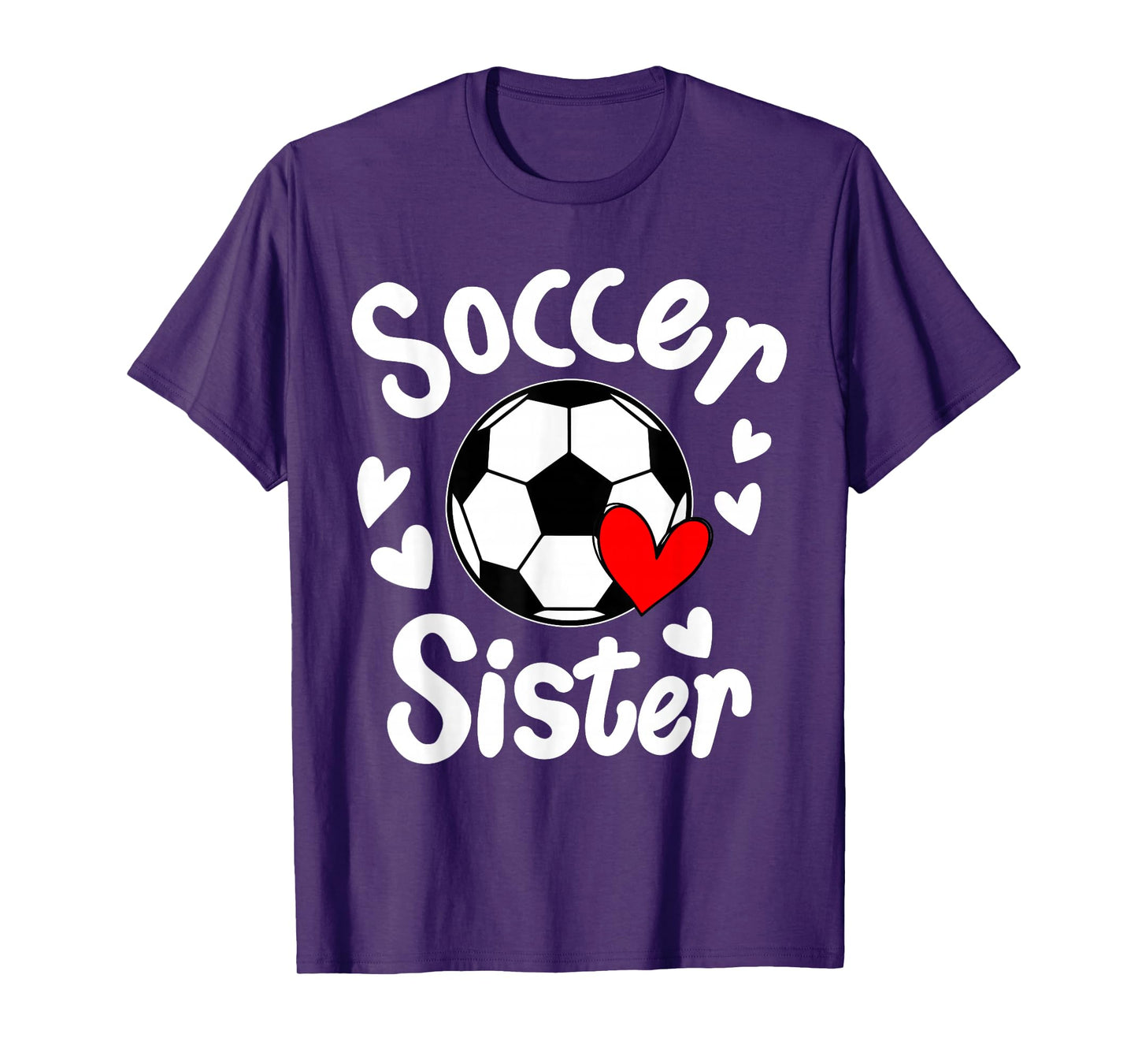 Soccer Sister Heart Big Sister Little Swing Brother Cute T-Shirt