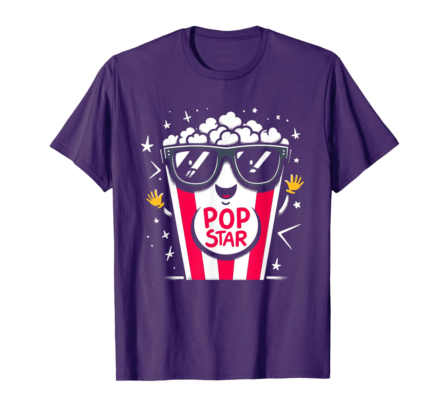 Popcorn Pop Star - Funny Graphic Popcorn Movie Lover T-Shirt