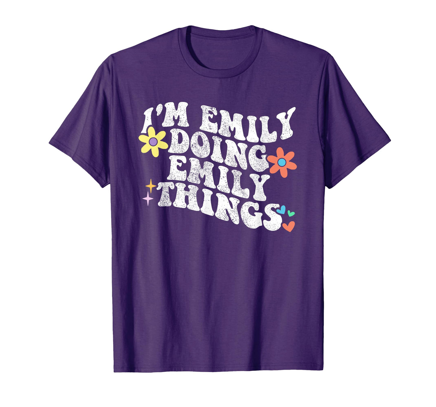 Retro Groovy Im EMILY Doing EMILY Things Funny Mother's Day T-Shirt
