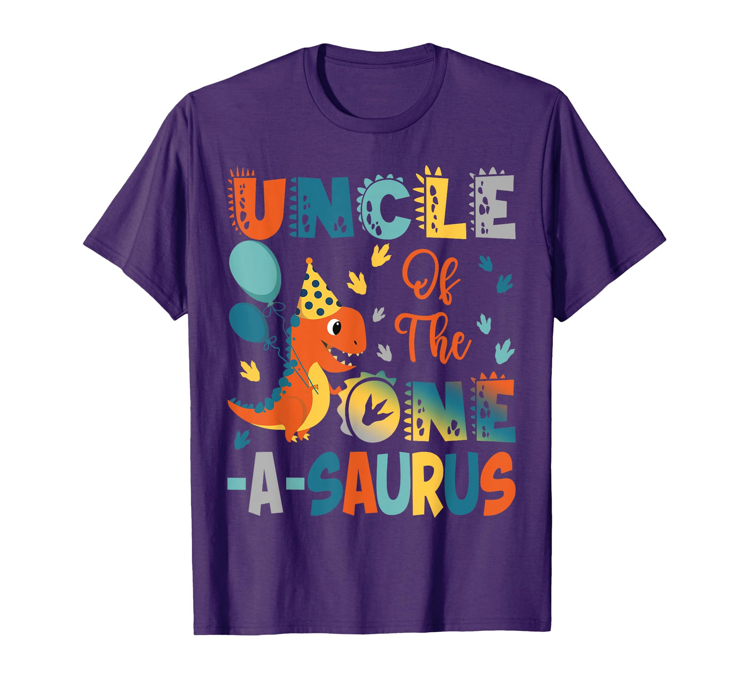 Uncle Of The One-A-Saurus 2Nd Birthday Dinosaur Party T-Shirt