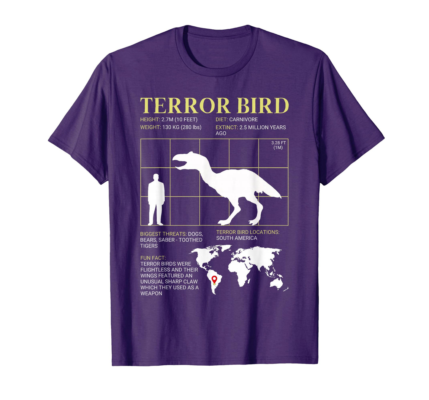 Terror Bird Extinct Giant Flightless Bird T-Shirt