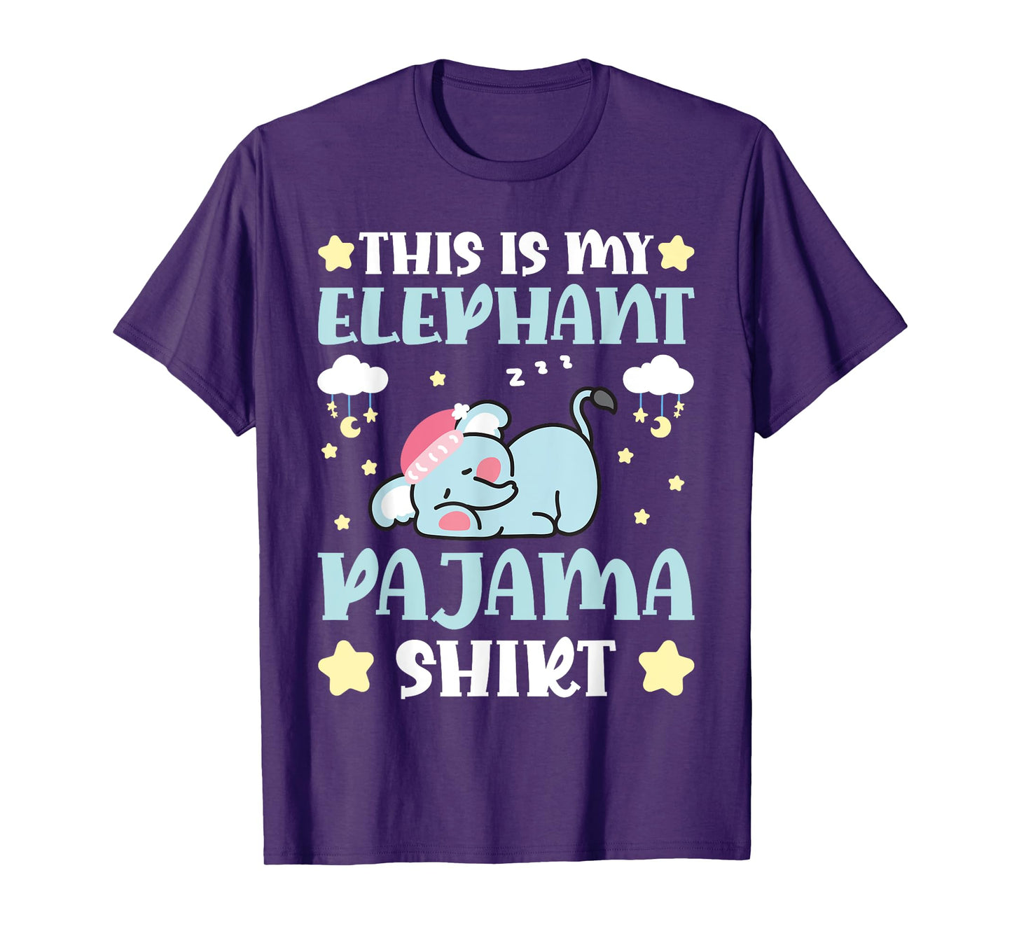 Cute PJ Teen Boys Girls PJs Funny This Is My Elephant Pajama T-Shirt