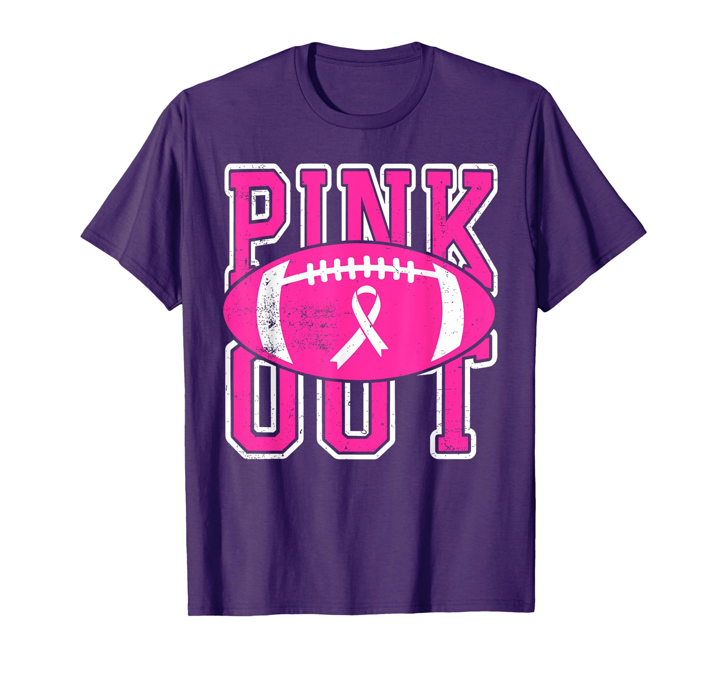 Pink Out American Football Tackle Breast Cancer Awareness T-Shirt