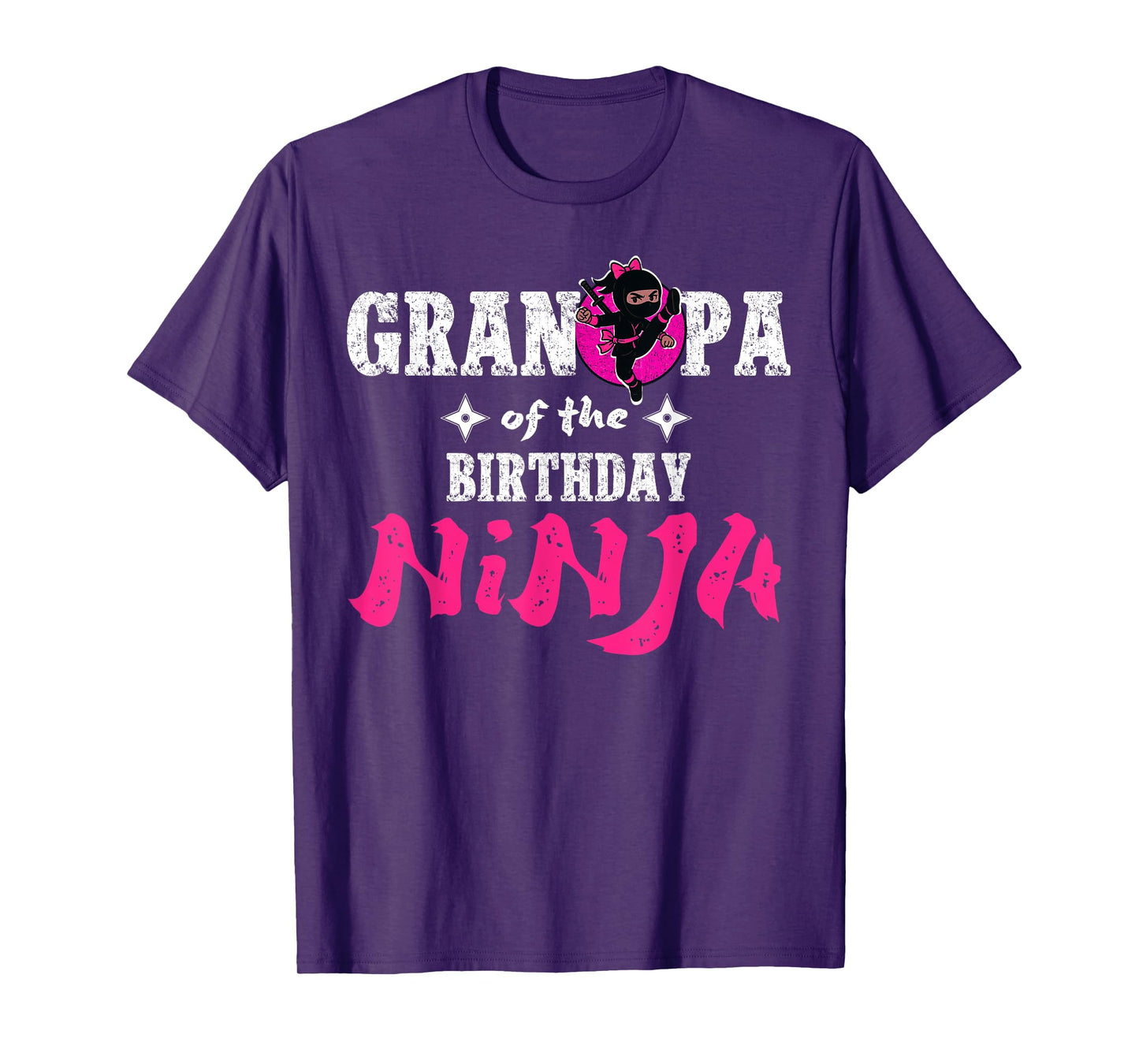 Grandpa of The Birthday Ninja Funny Girl Ninja Birthday T-Shirt