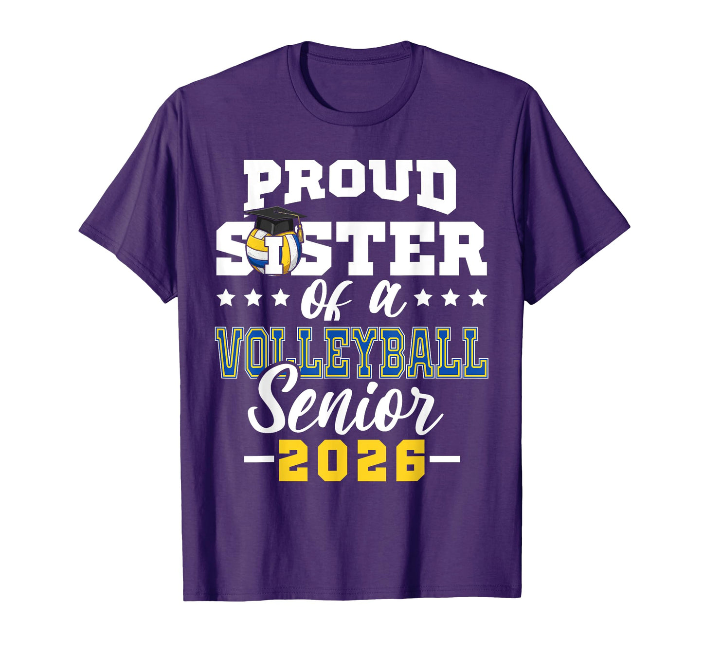 Proud Sister of a volleyball senior 2026 graduation gifts T-Shirt