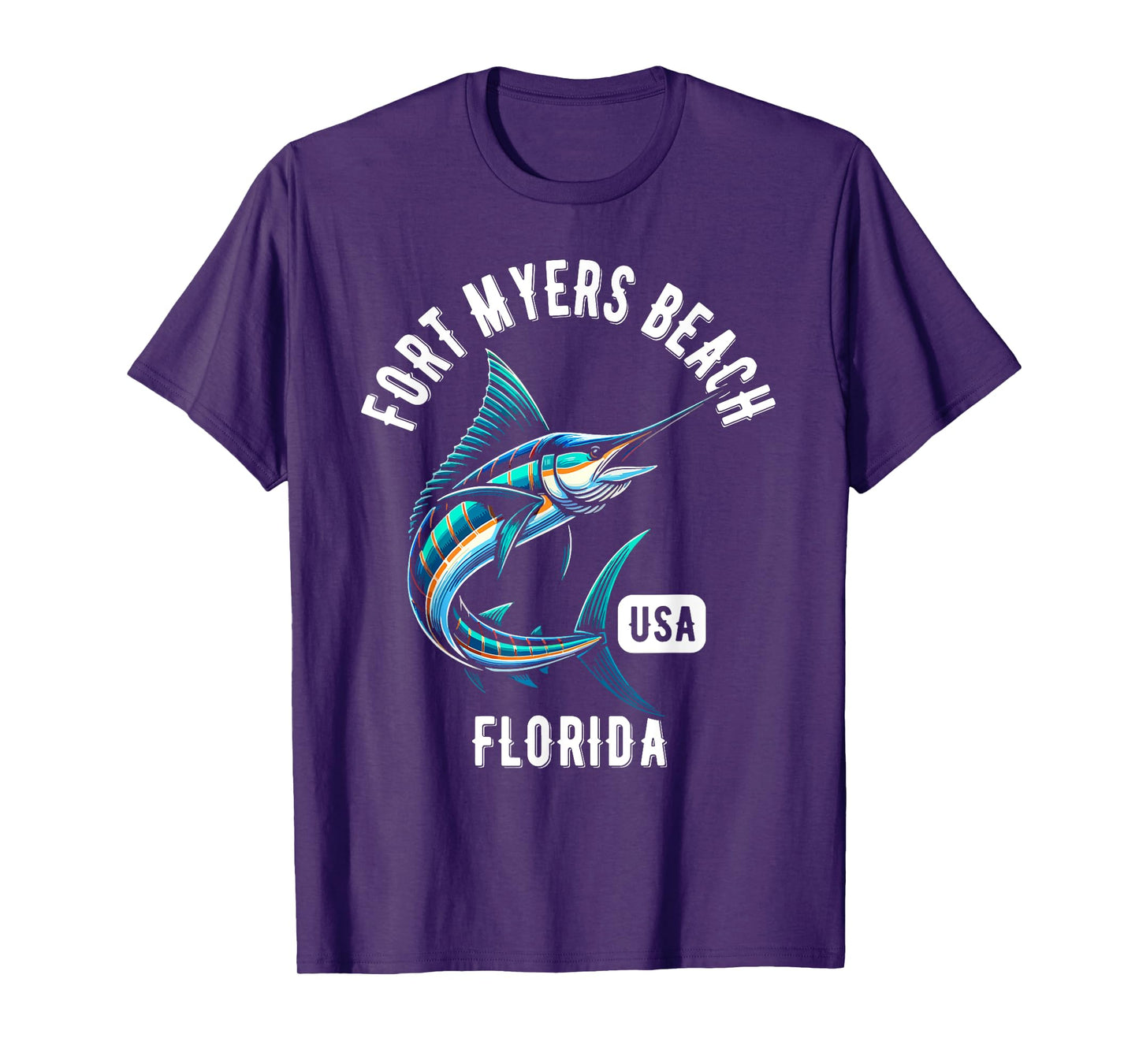 Fort Myers Beach Florida USA Fishing Design T-Shirt