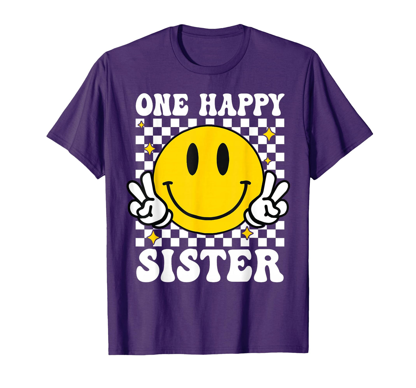 One Happy Dude Sister happy face 1st Birthday Family T-Shirt