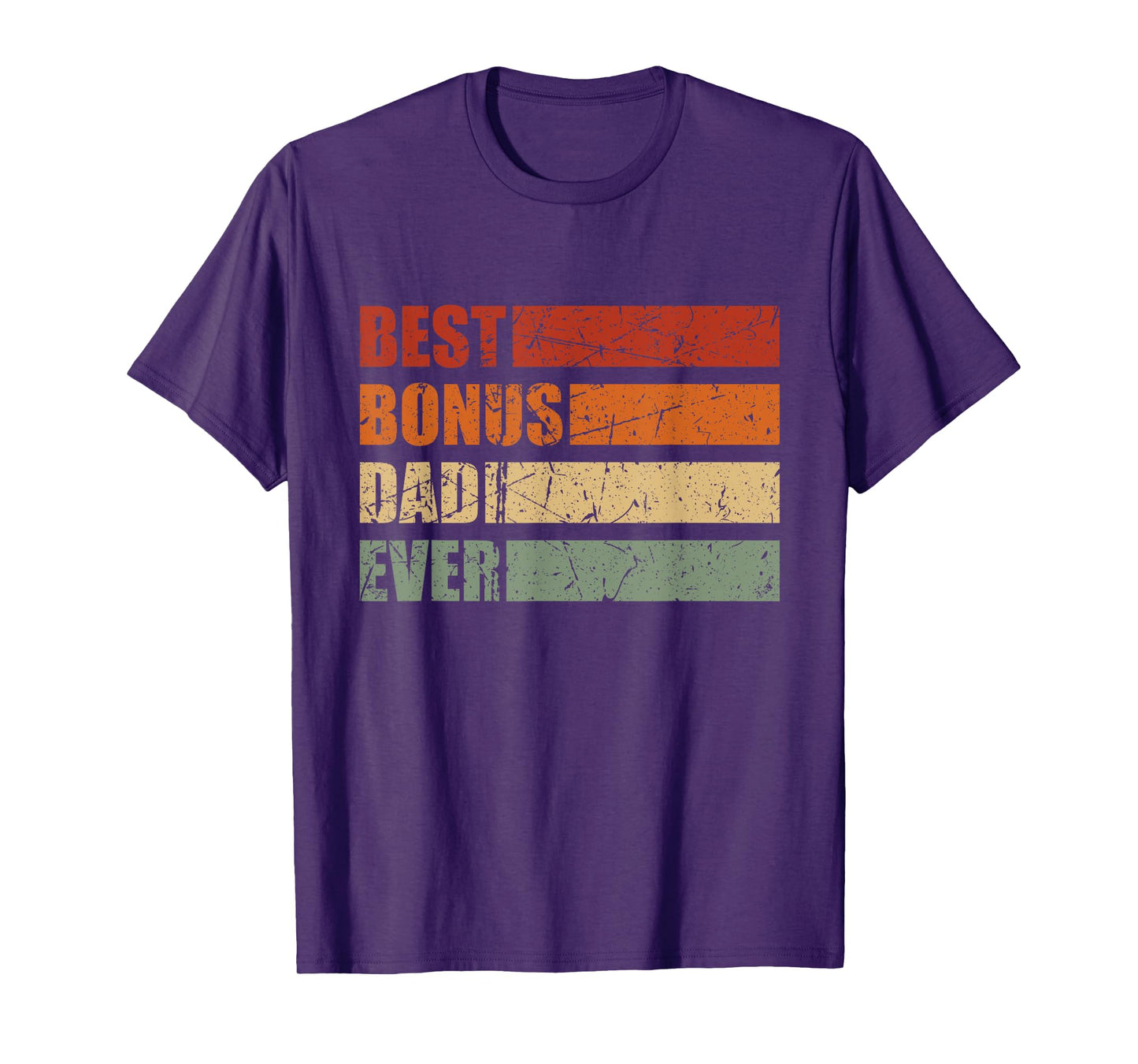Vintage Best Bonus Dad Ever Stepdad Fathers Day Step Dad T-Shirt