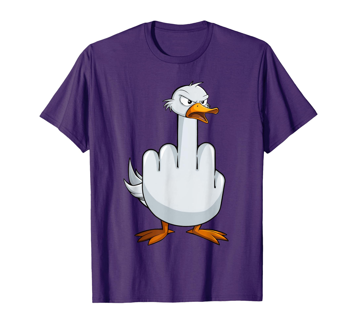 I Don't Give A Duck Middle Finger Funny Offensive Rude Duck T-Shirt