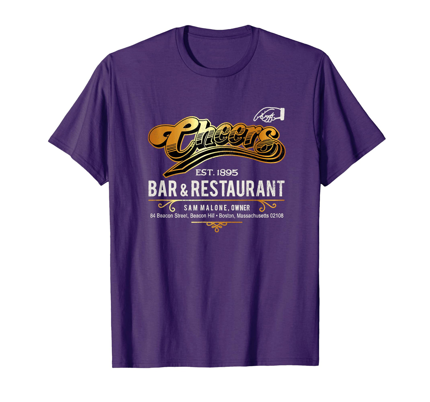 Cheers EST 1895 Sam's Bar Restaurant In Boston 80s Worn Out T-Shirt