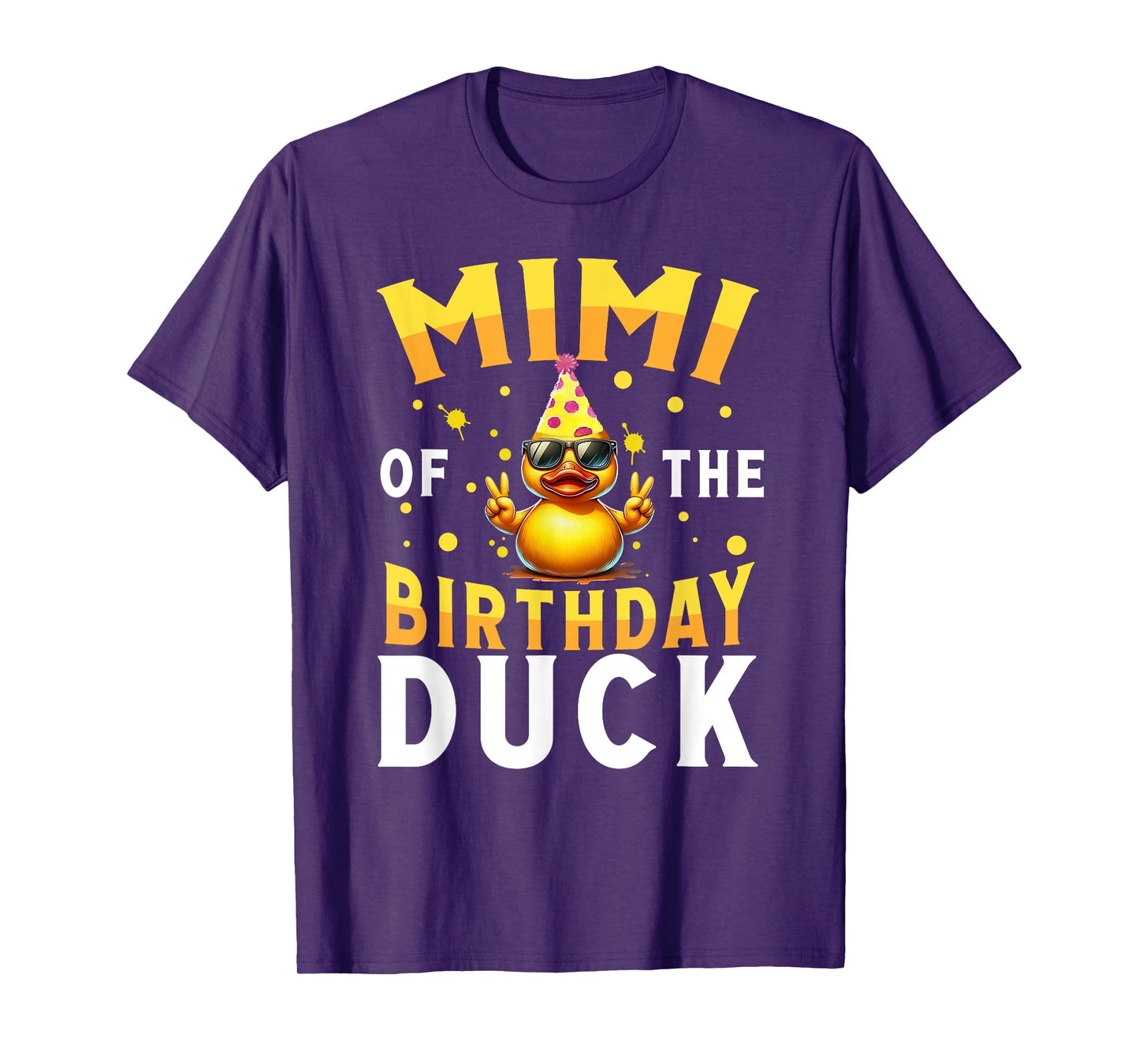 Funny Mimi Of The Birthday Duck Crew Rubber Duck Bday Family T-Shirt